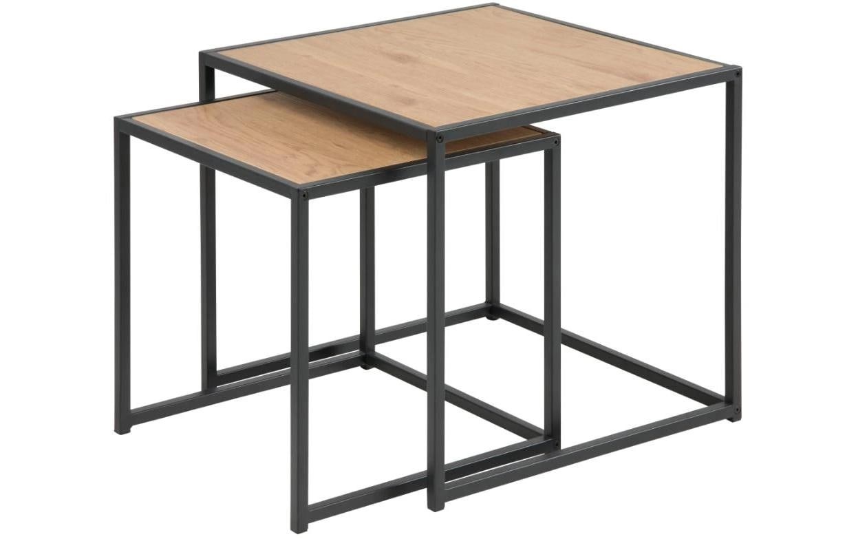 Image of AC Design Beistelltisch "Seaford 2 Stück Nature/Schwarz"
