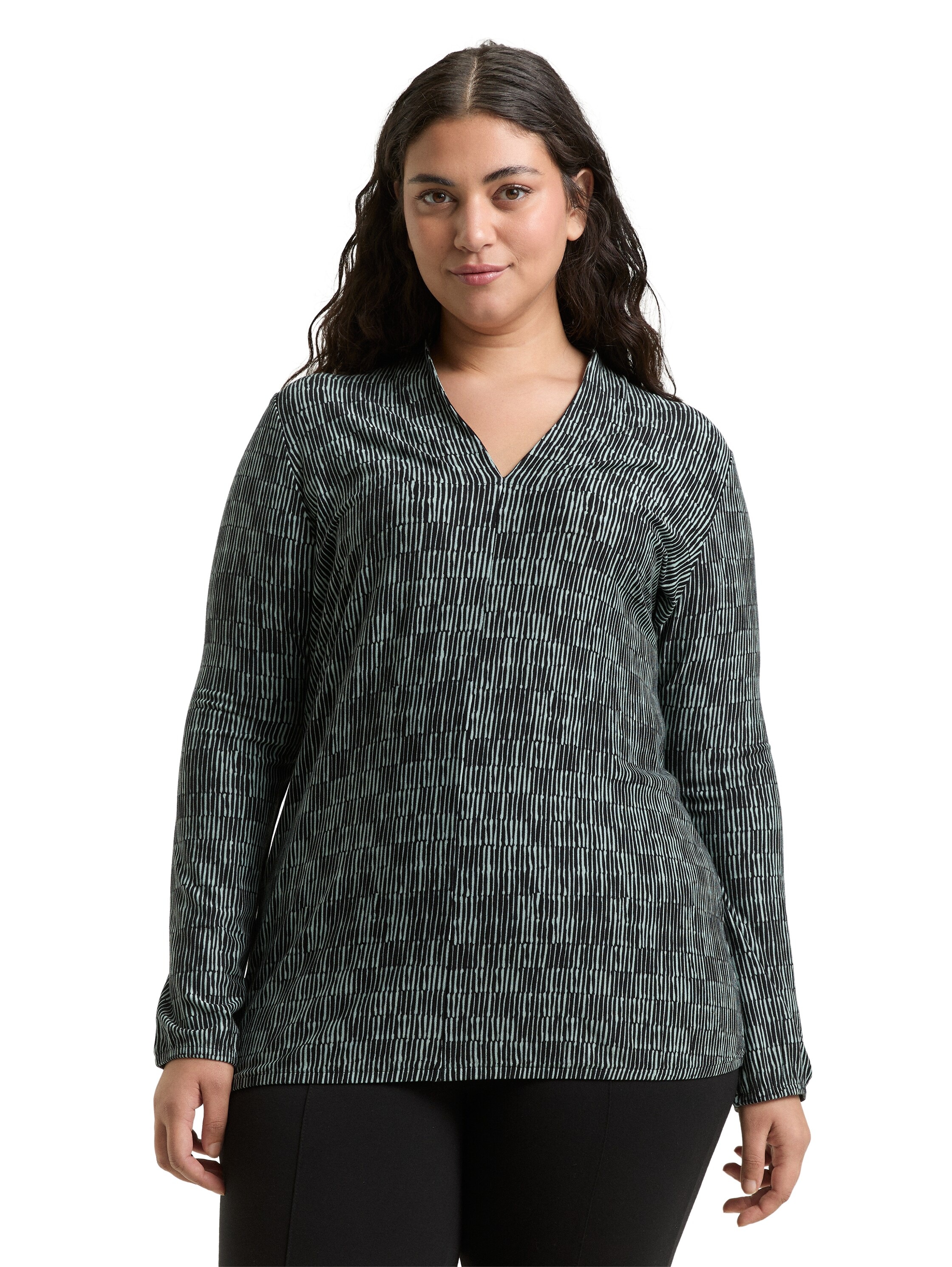 Image of TOM TAILOR PLUS T-Shirt mit All-Over Print