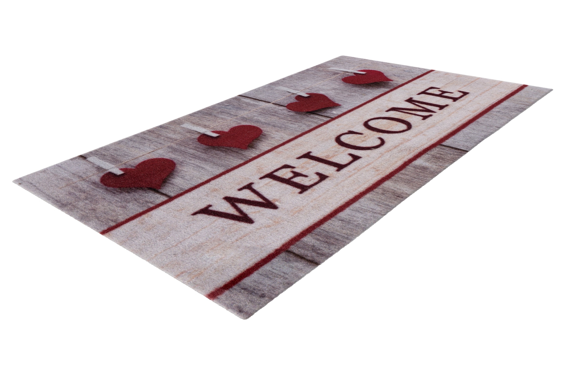 Kayoom Fussmatte »Cosy Entry 725« rechteckig 6 mm Höhe Türmatte, Schmutzfang, Welcome Herz, Eingang
