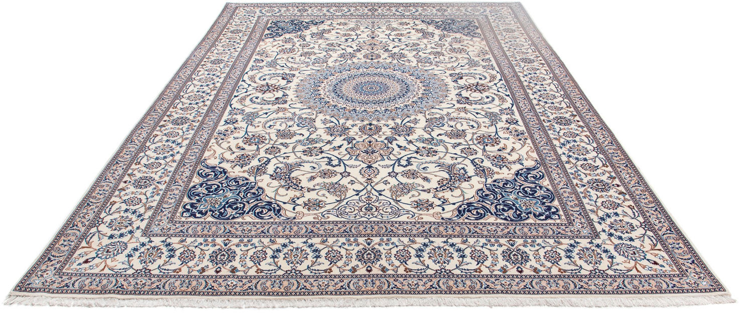 Image of morgenland Orientteppich »Perser - Nain - Premium - 360 x 245 cm - beige«, rechteckig, 6 mm Höhe, Wohnzimmer, Handgeknüpft, Einzelstück mit Zertifikat bei Ackermann Versand Schweiz