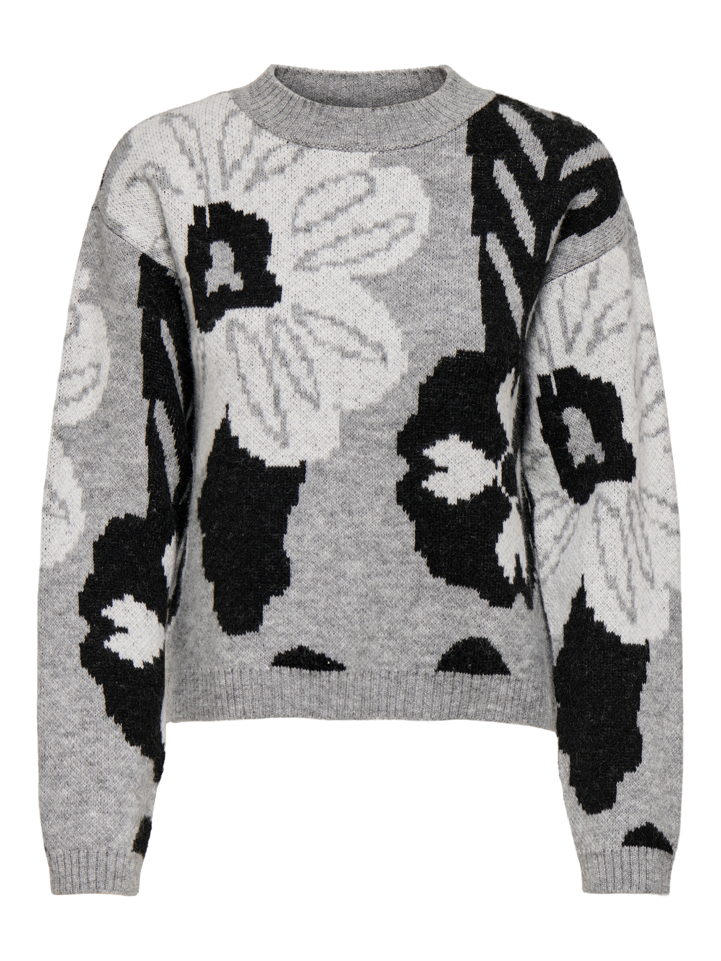 Image of ONLY Rundhalspullover "ONLJADE FLOWER LS O-NECK PULL EX KNT"