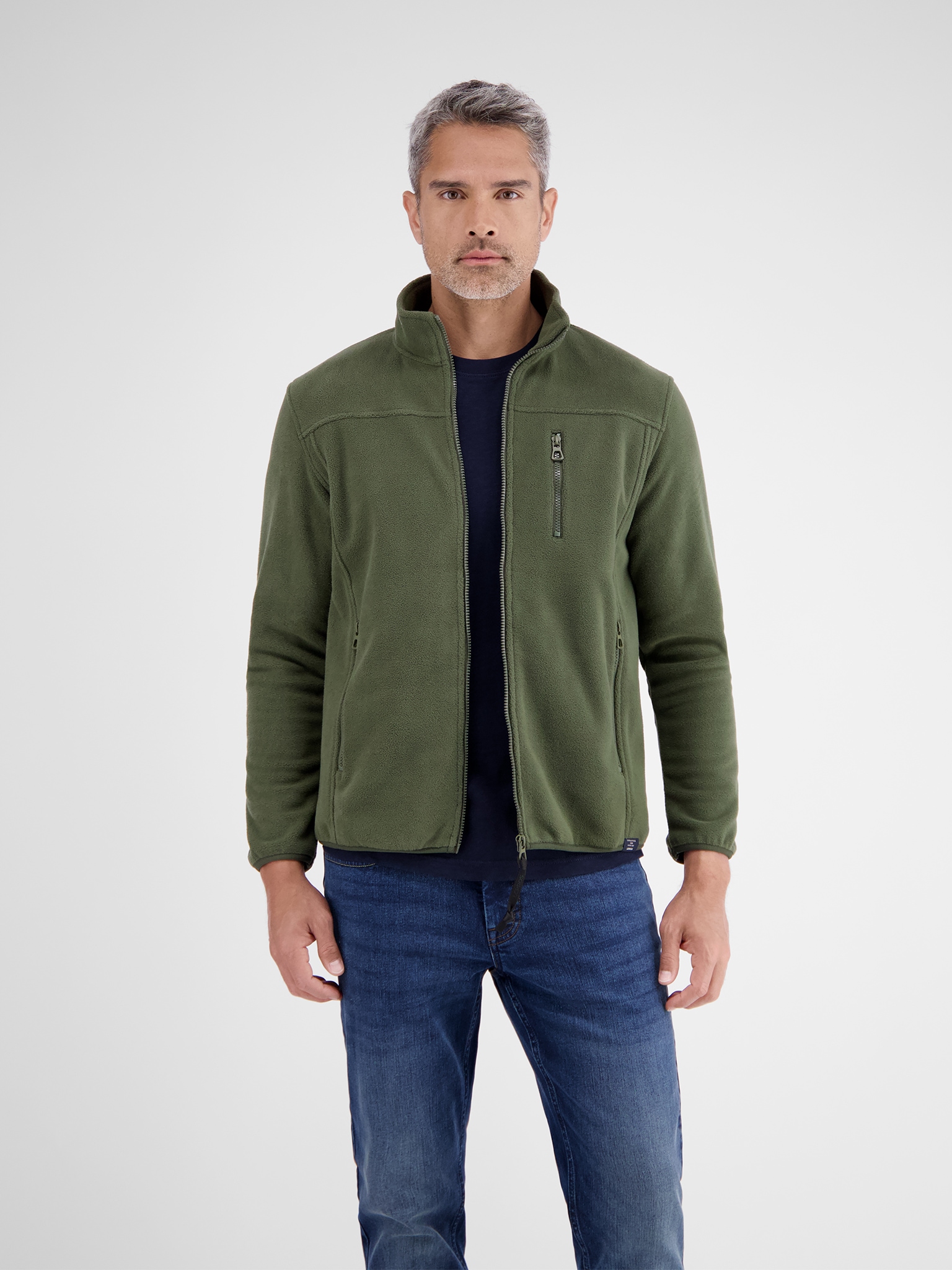 Image of LERROS Sweatjacke Polarfleece-Jacke mit Reissverschluss