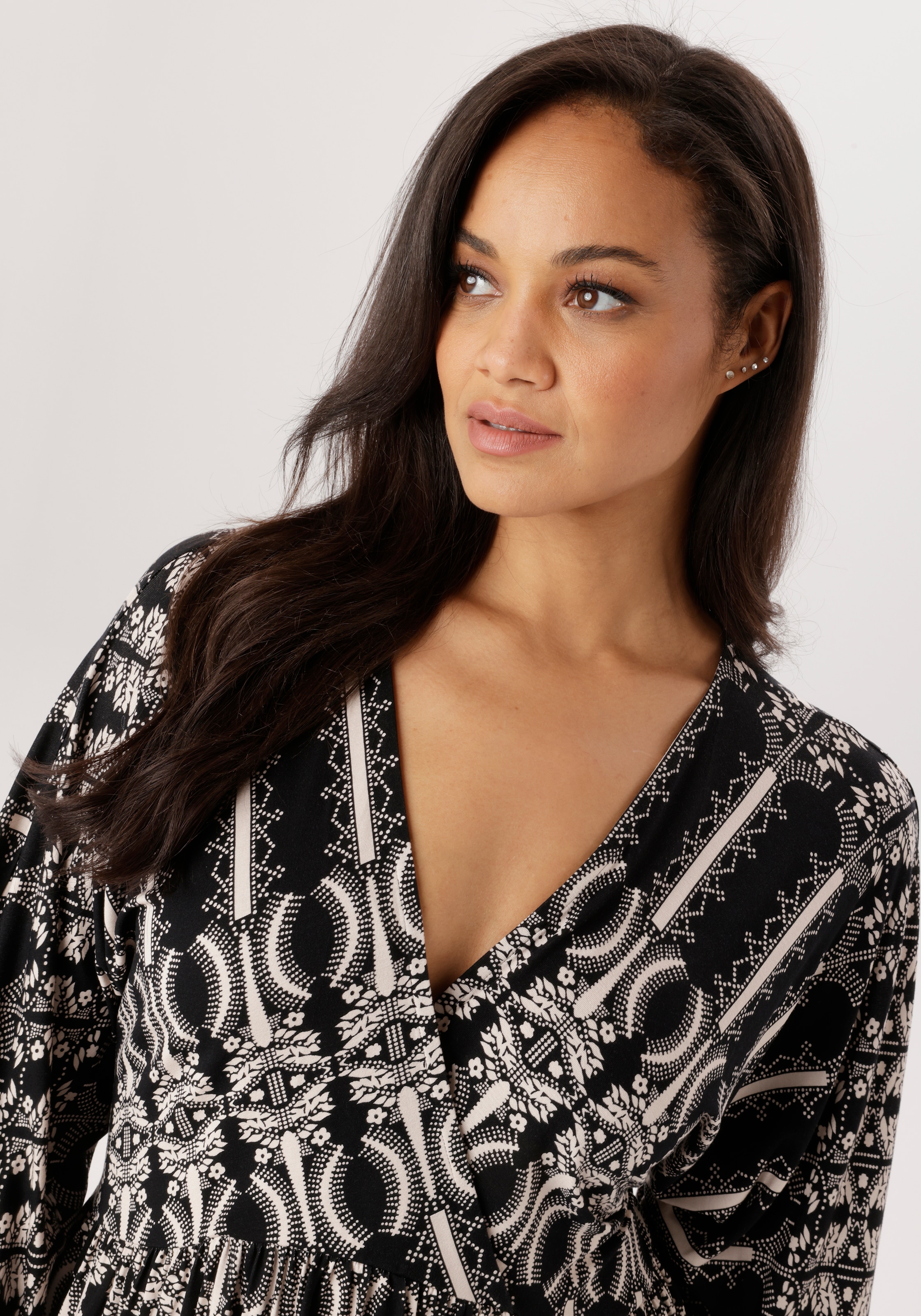 Aniston PLUS Jerseykleid in Wickeloptik - NEUE KOLLEKTION