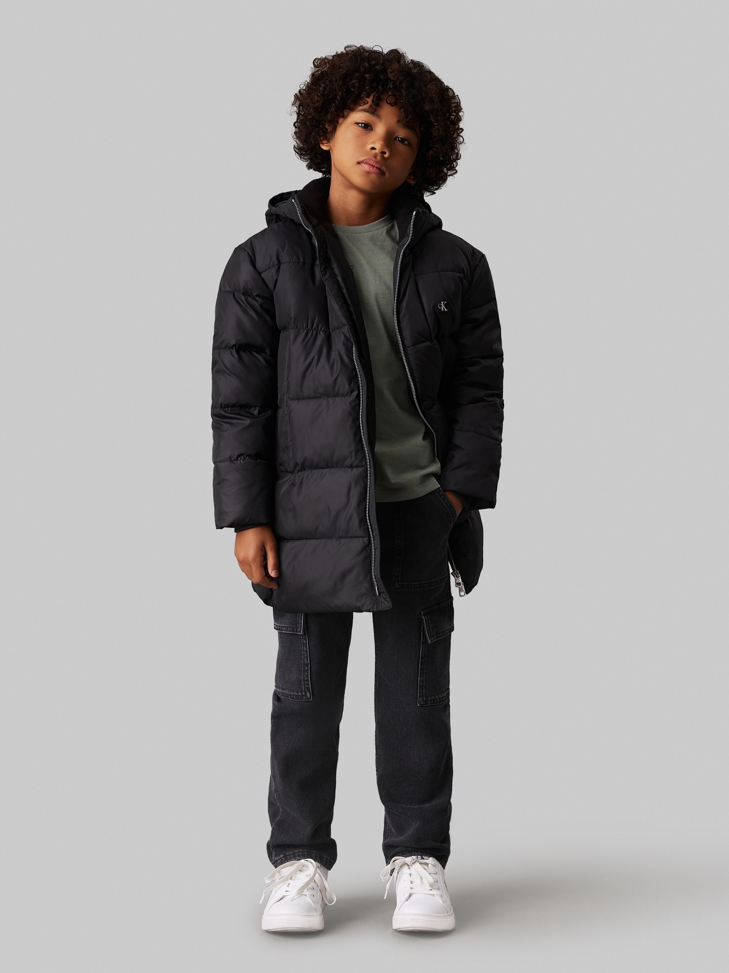 Calvin Klein Jeans Parka »Essential Parka Puffer«, mit Kapuze, für Kinder bis 16 Jahre und mit Logopatch