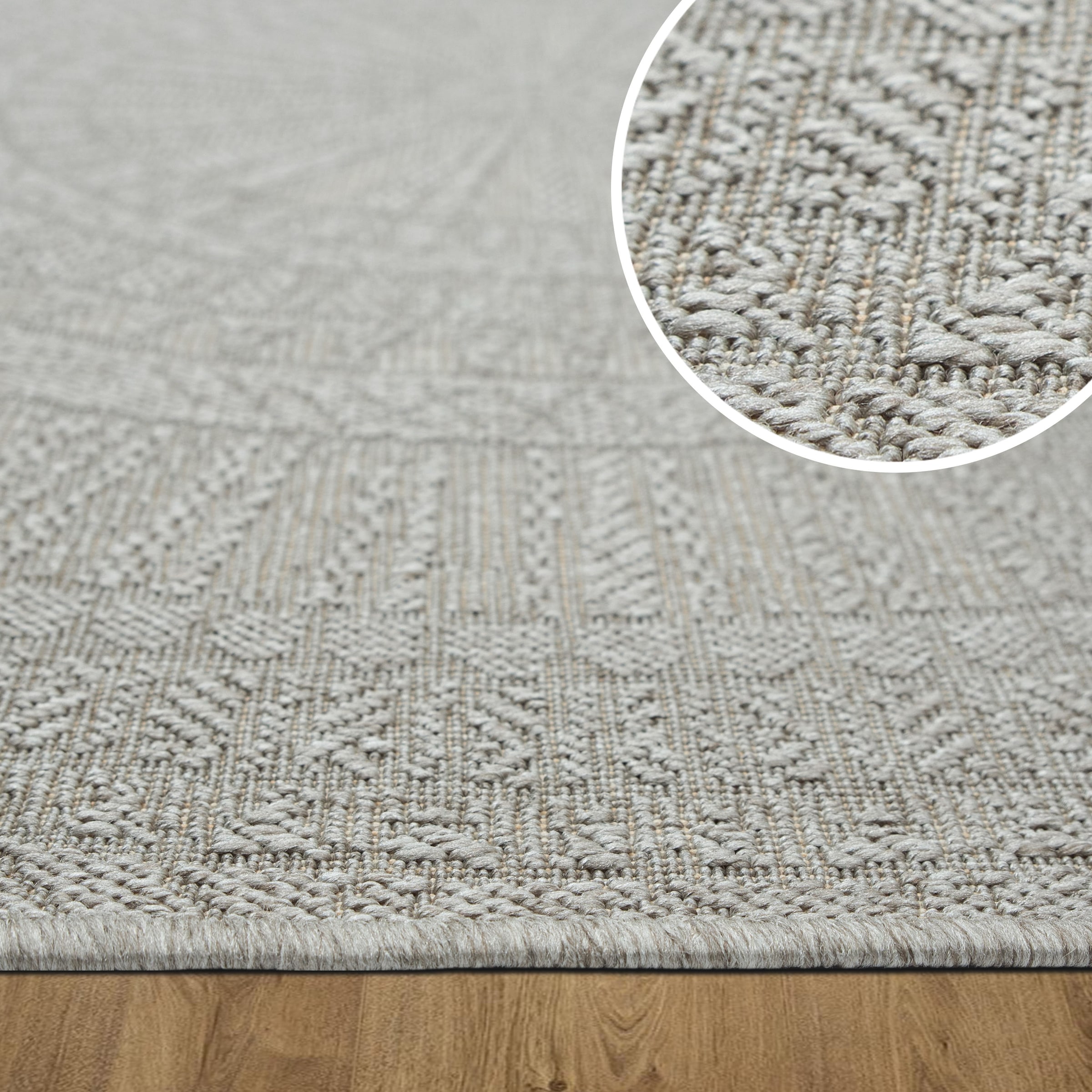 Bruno Banani Teppich »Solan, ethno, boho-inspiriert, In- und Outdoor geeignet« rechteckig 5 mm Höhe Mandala, Kreise, Küche, Wohnzimmer, Camping, Balkon