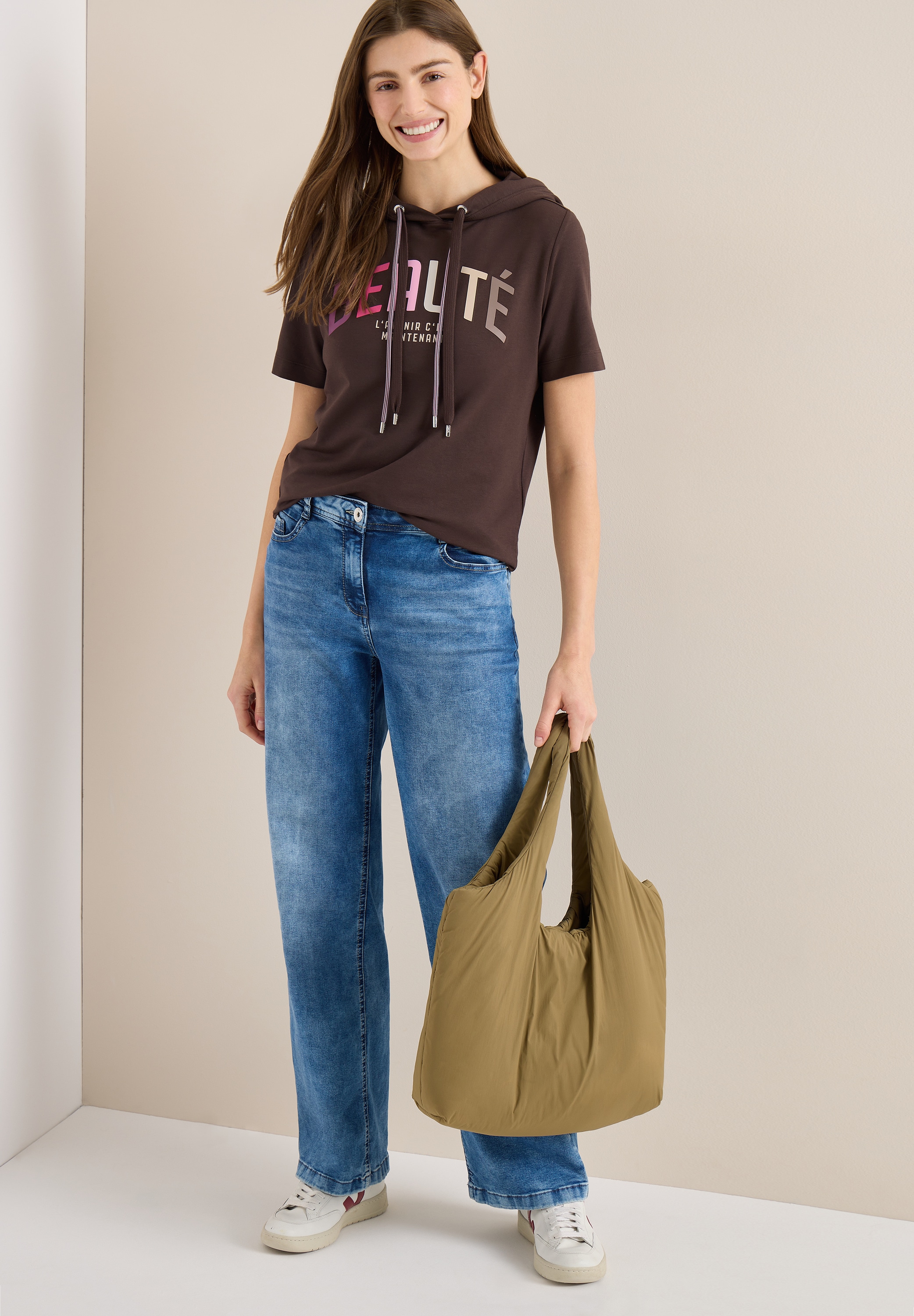 Cecil T-shirt à manches courtes mit Letter-Print