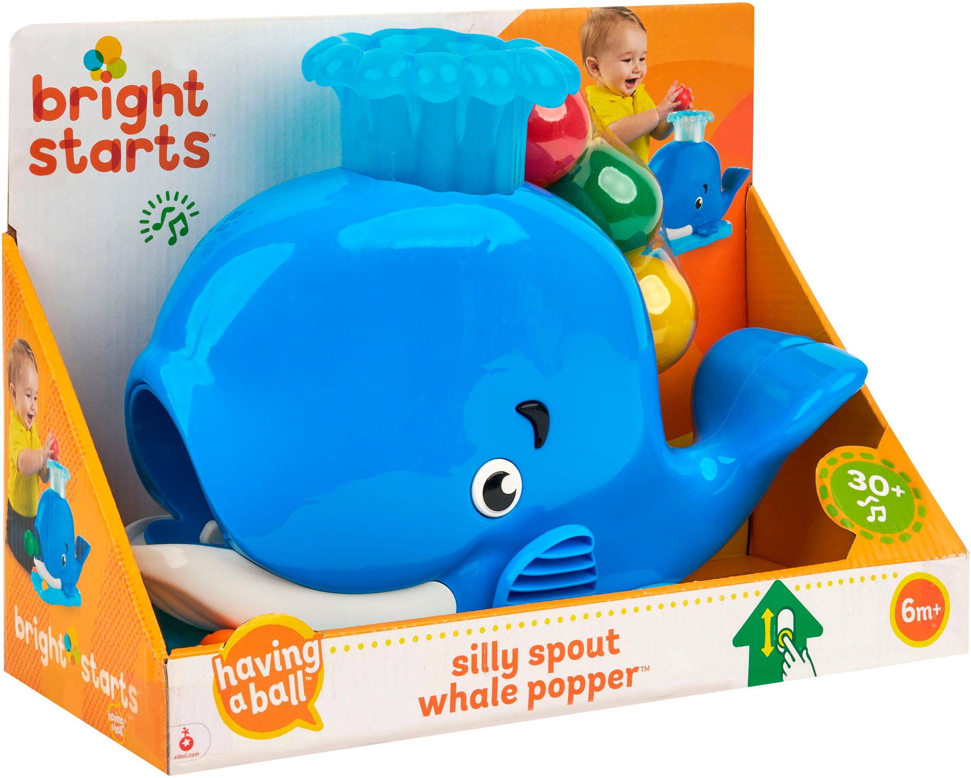 Bright Starts Jouets éducatifs »Silly Spout Whale Popper™« mit Licht und Sound