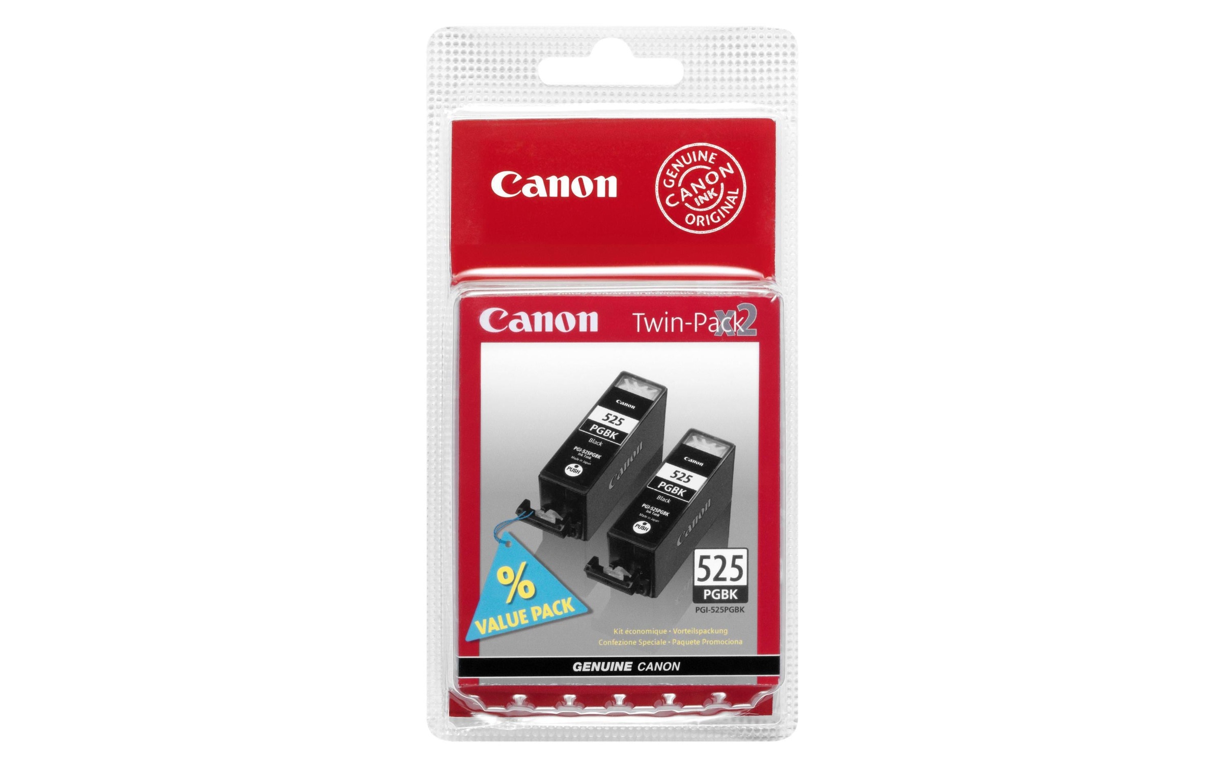 Canon Tintenpatrone »PGI-525PGBK Twin Pack black«, (2 St.)