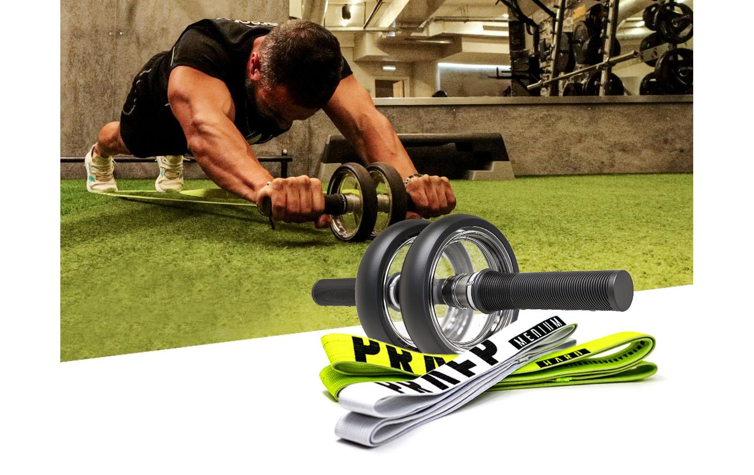 Bauchtrainer »PRAEP Core Wheel + Woven Resistance Bands«