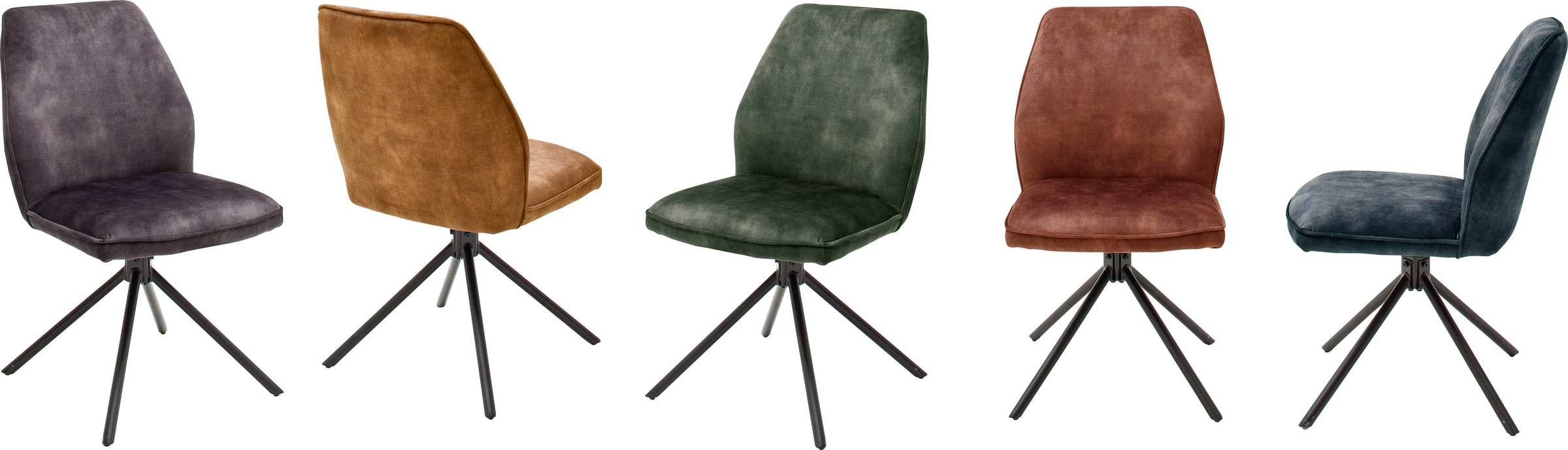 MCA furniture Esszimmerstuhl »Ottawa«, (Set), 2 St., Vintage, Vintage  Veloursoptik mit Keder, Stuhl belastbar bis 120 Kg acheter confortablement