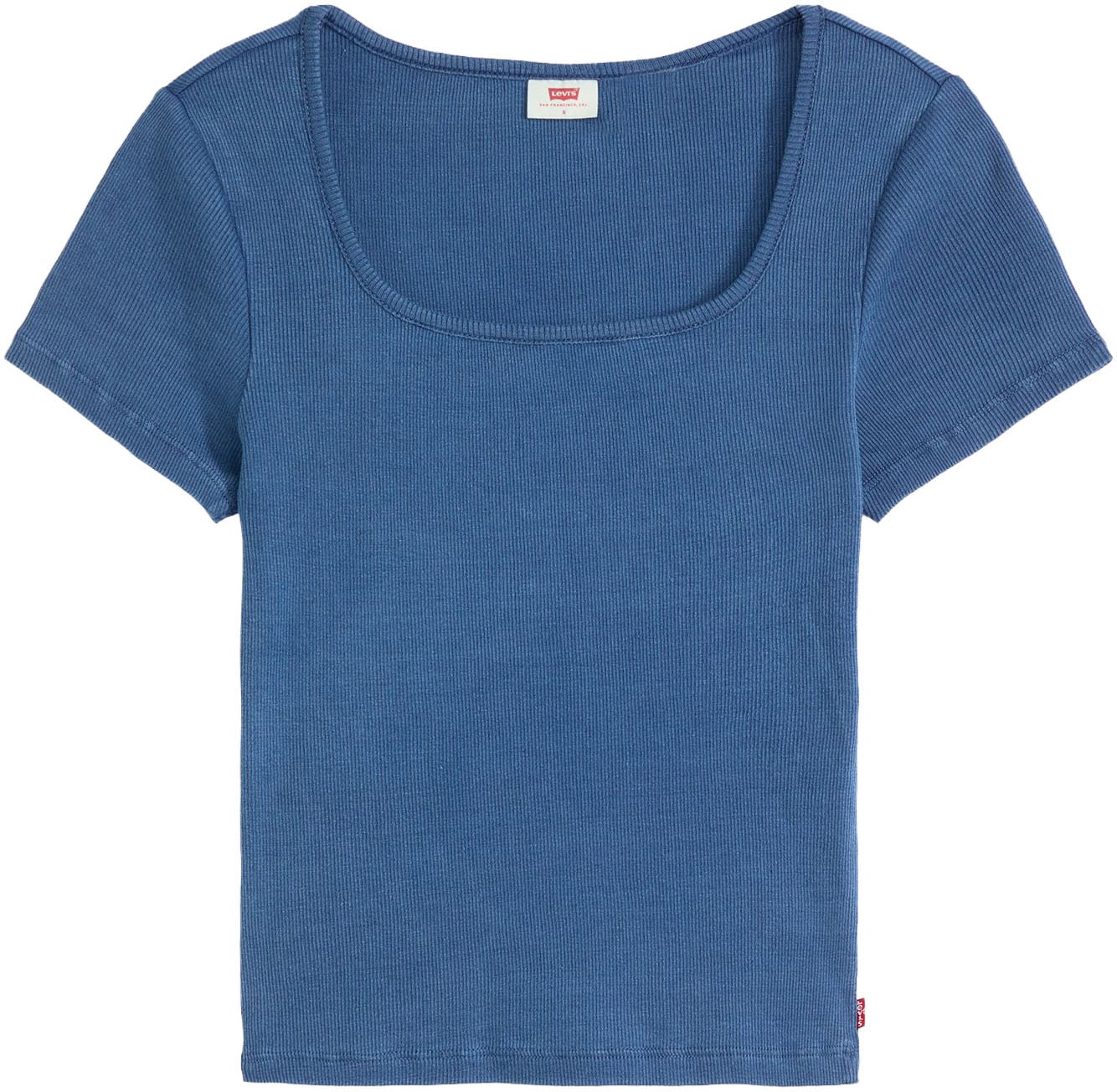 Levi's® T-Shirt »ESSENTIAL SQRD NE«, Feinrippqualität