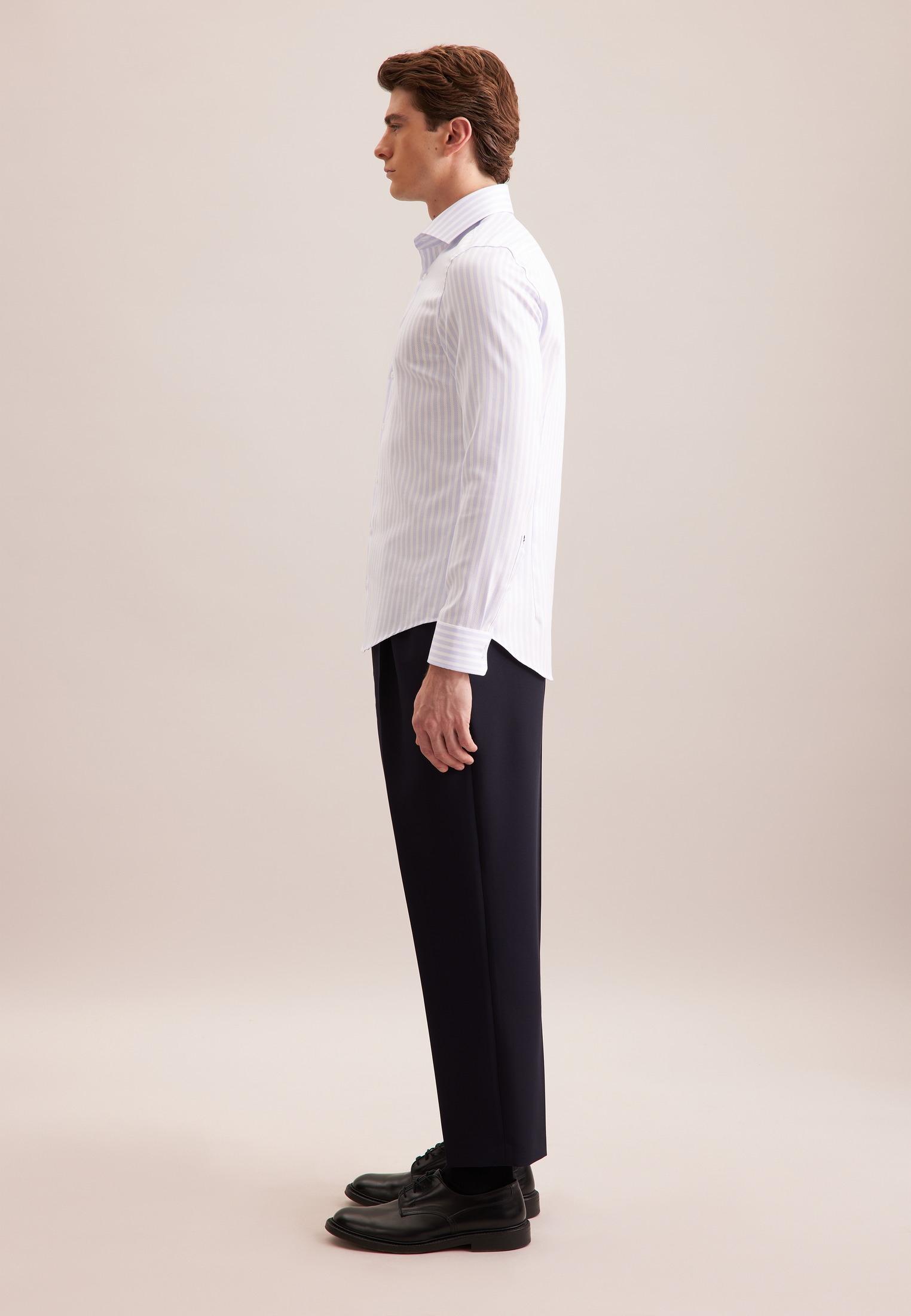 seidensticker Businesshemd »Schwarze Rose« Shaped 1/1 Kentkragen Gestreift