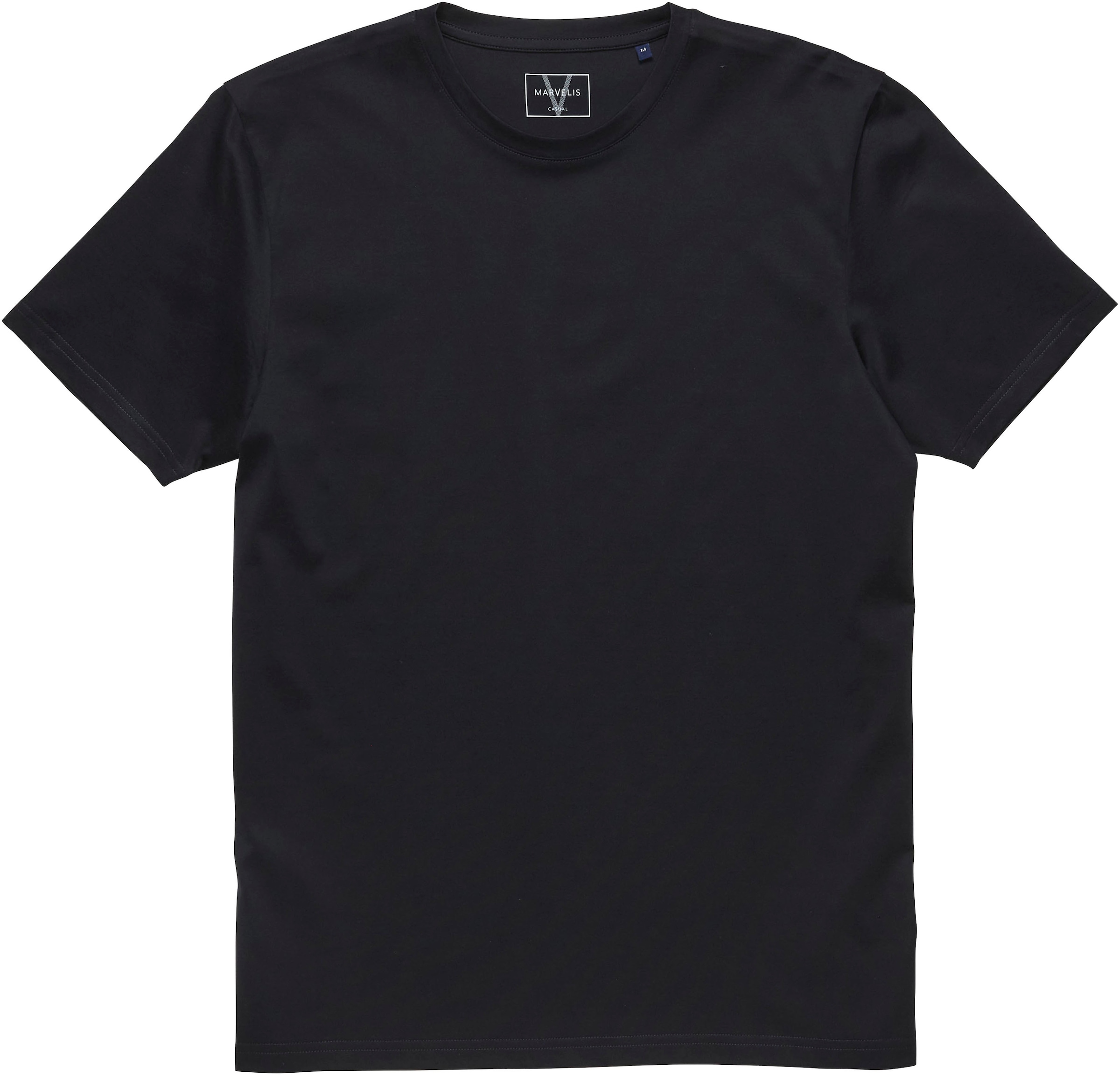 Image of MARVELIS T-Shirt aus Baumwolle, Rundhals, casual fit
