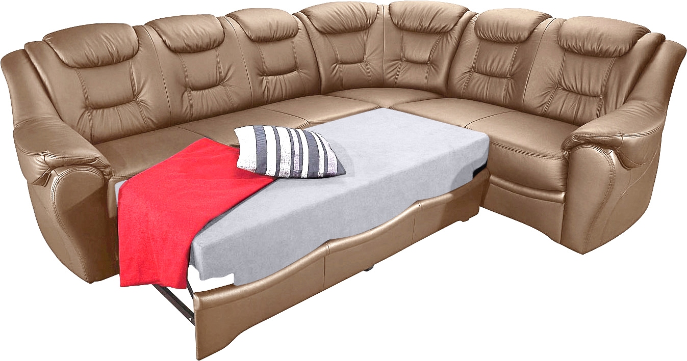 sit&more Ecksofa »Bellevue L-Form«, wahlweise mit Bettfunktion