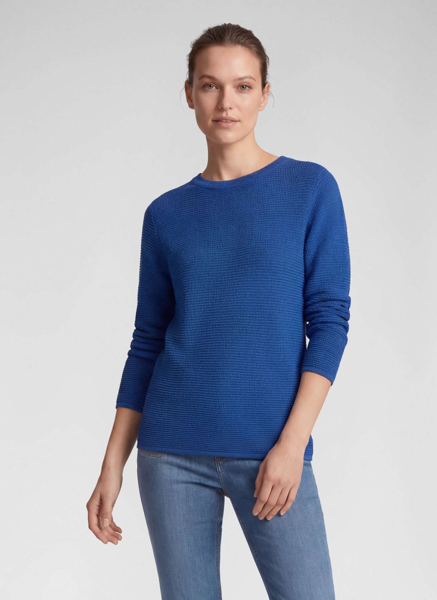 Image of Rabe Strickpullover mit feiner Struktur / Rundhals