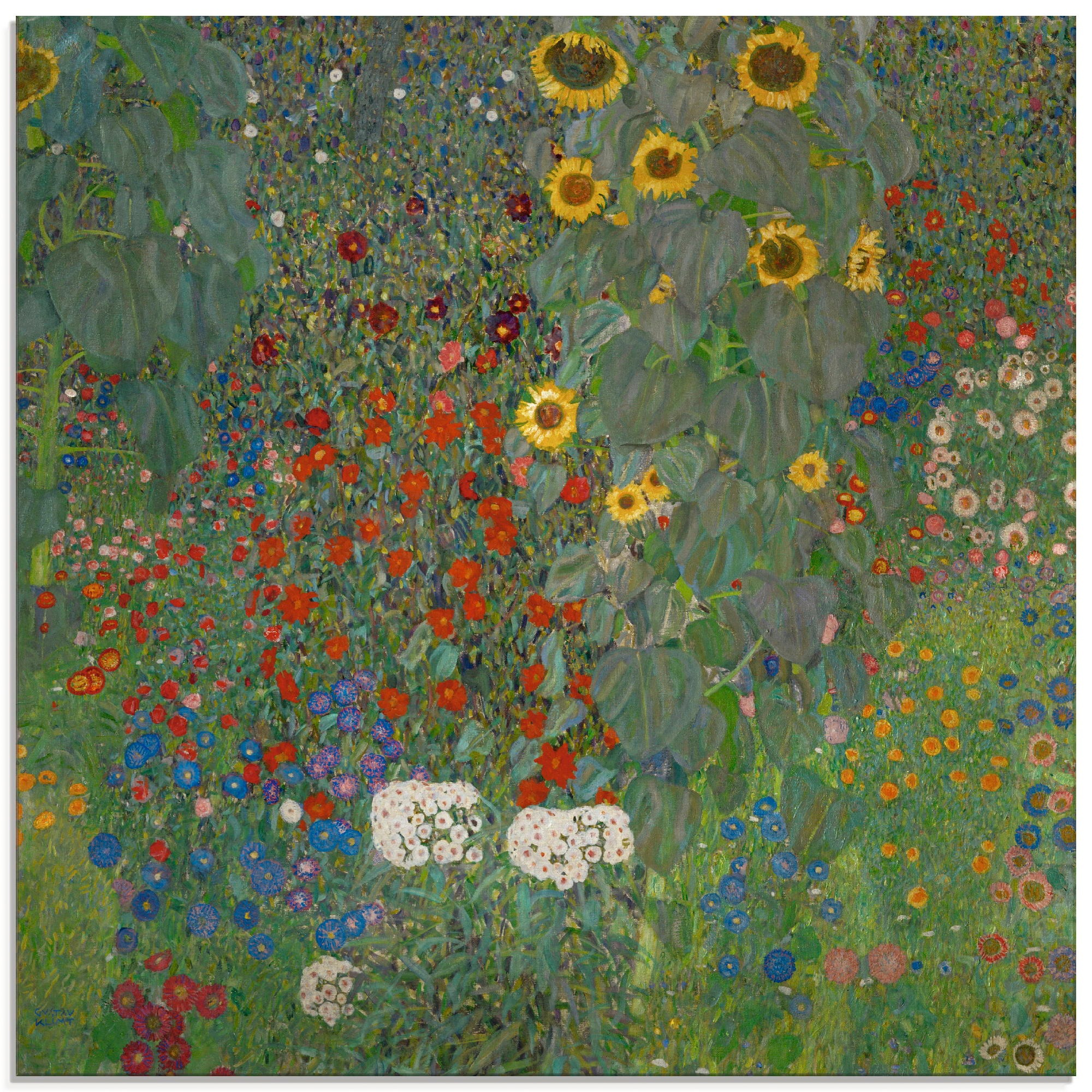 Image of Artland Glasbild »Garten mit Sonnenblumen«, Blumenwiese, (1 St.) bei Ackermann Versand Schweiz