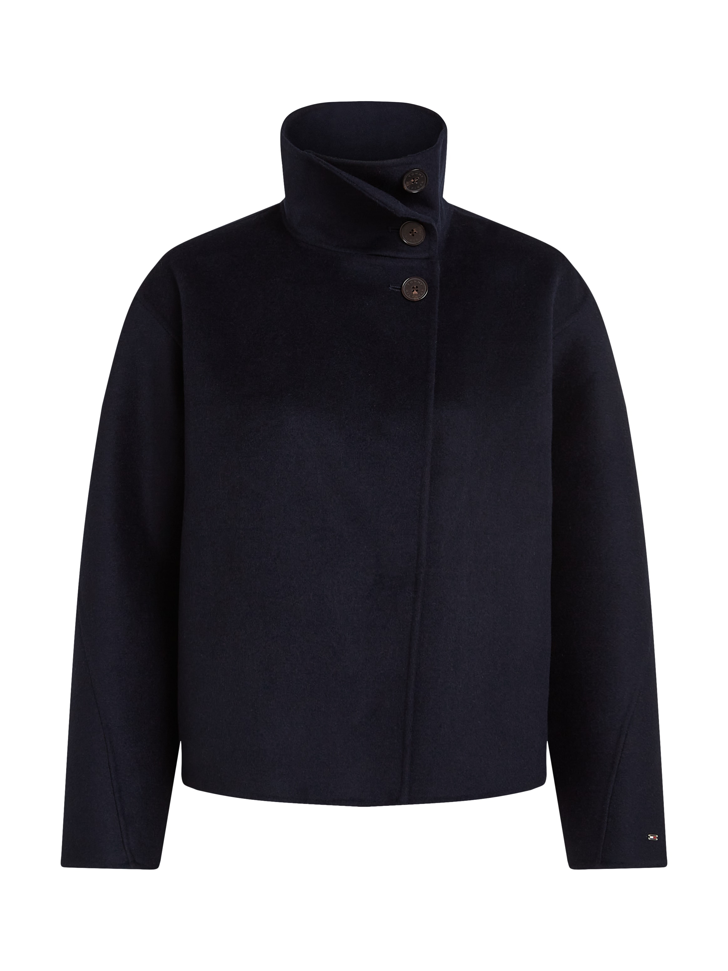 Tommy Hilfiger Outdoorjacke »DF WOOL BLEND FUNNEL JACKET«, mit hochschliessendem Kragen