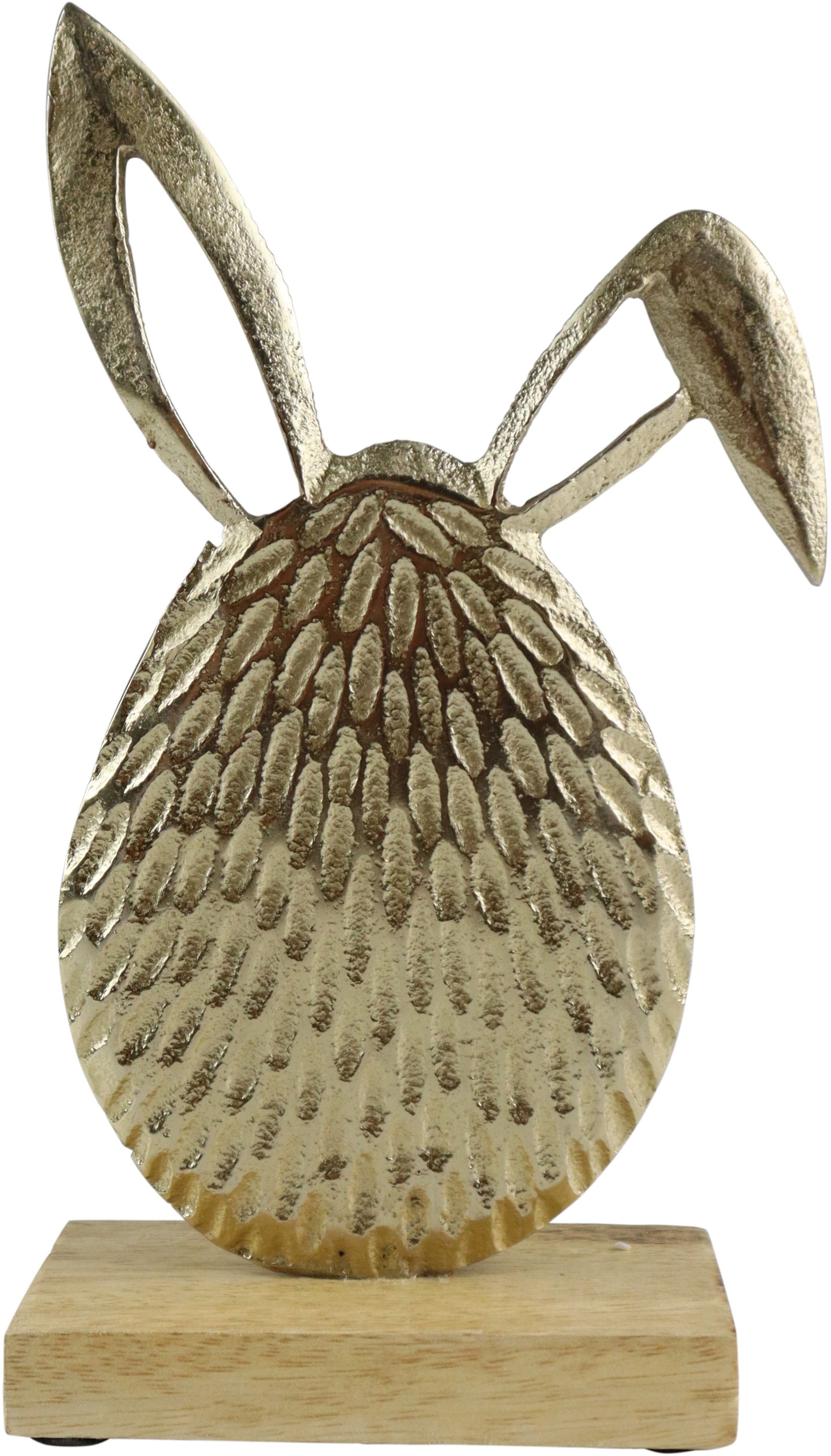 Image of AM Design Dekofigur "Osterei aus Aluminium und Mangoholz" Osterdeko, in zwei Grössen