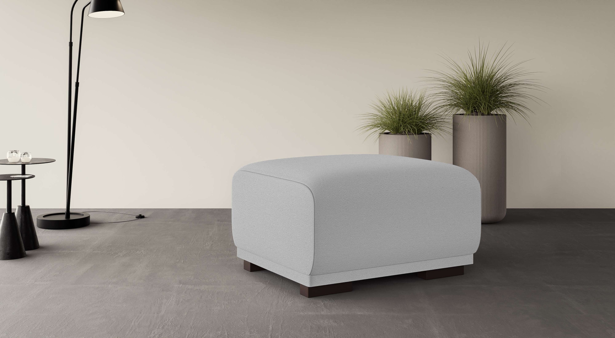 Home affaire Polsterhocker »BORNHOLM, kleiner Hocker passend zur Serie, Masse B/T/H: 61/72/46 cm« mit Wellenfederung, in hochwertiger Verarbeitung