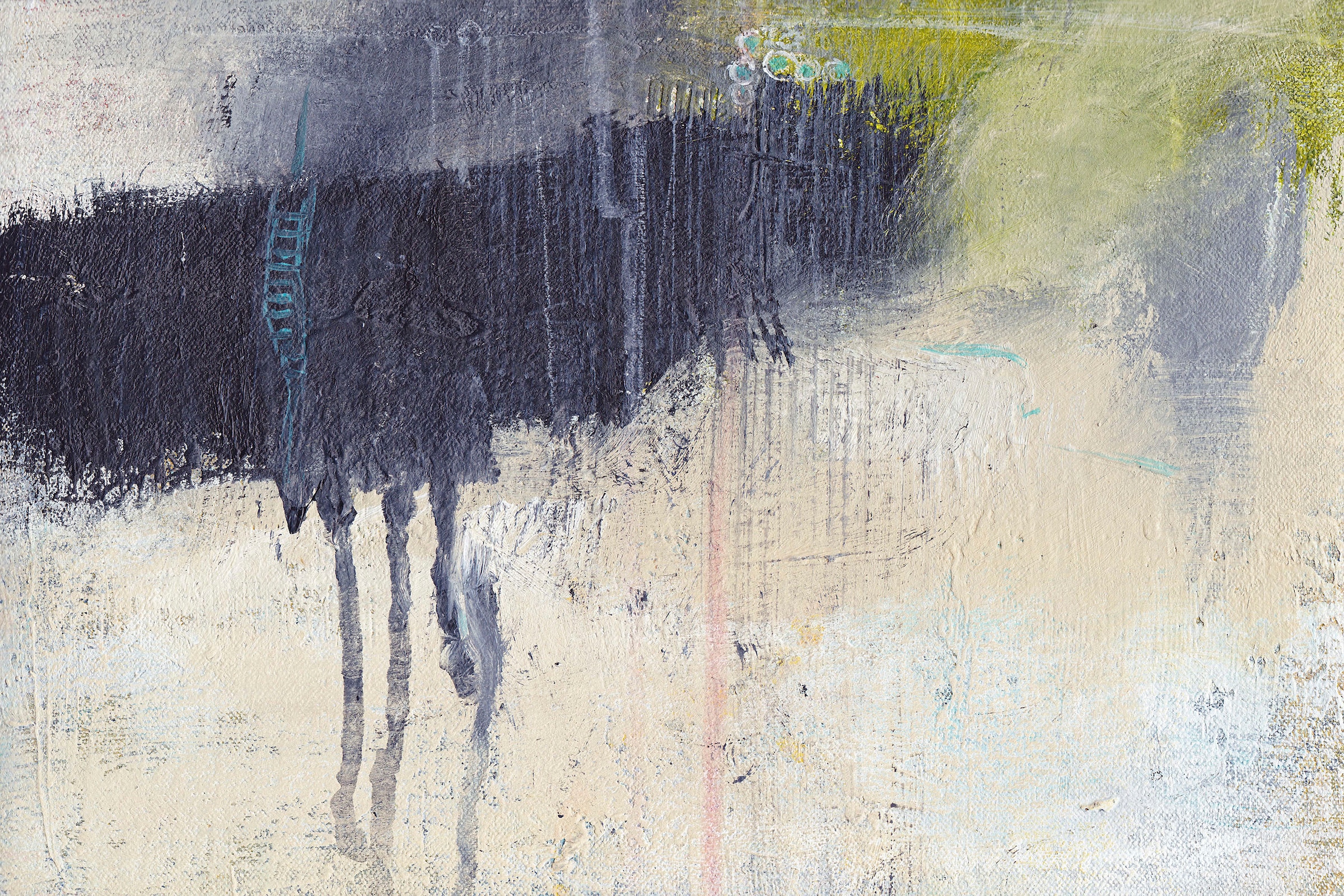 Image of queence Leinwandbild "Kunstwerk" Abstrakte Kunst Modern Premium-Leinwandstoff, Handarbeit aus Deutschland