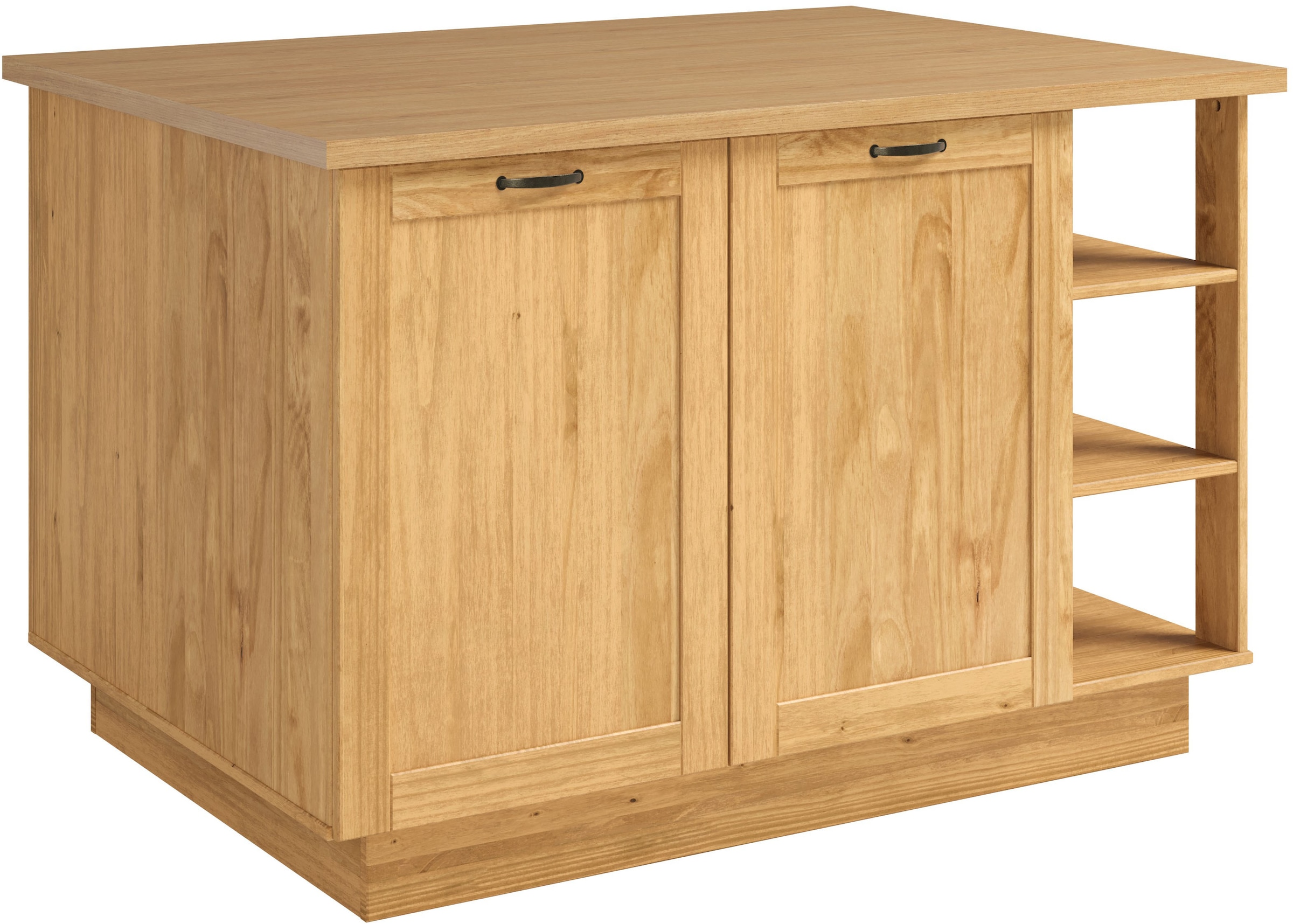 Home affaire Kücheninsel »Teramo« Breite 130 cm,4 Türen, 3 offene Fächer