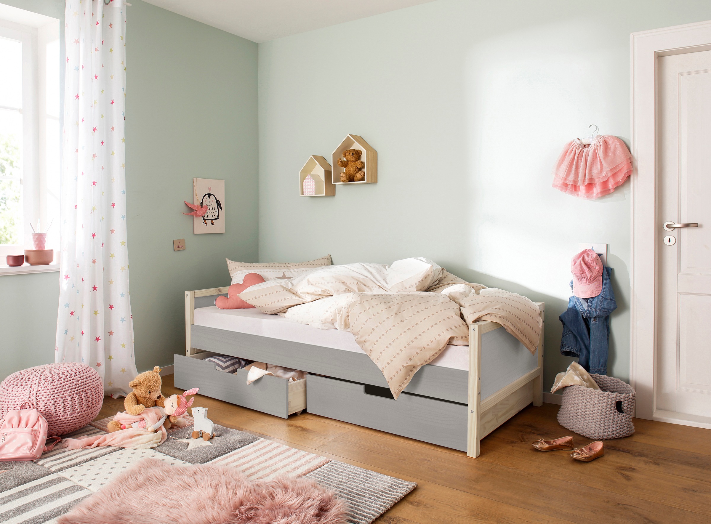 Image of Lüttenhütt Bettschubkasten »Janne«, 2er Set, aus schönem massivem Kiefernholz und MDF, in verschiedenen Farbvarianten erhältlich, Breite je Schubkasten 97 cm bei Ackermann Versand Schweiz