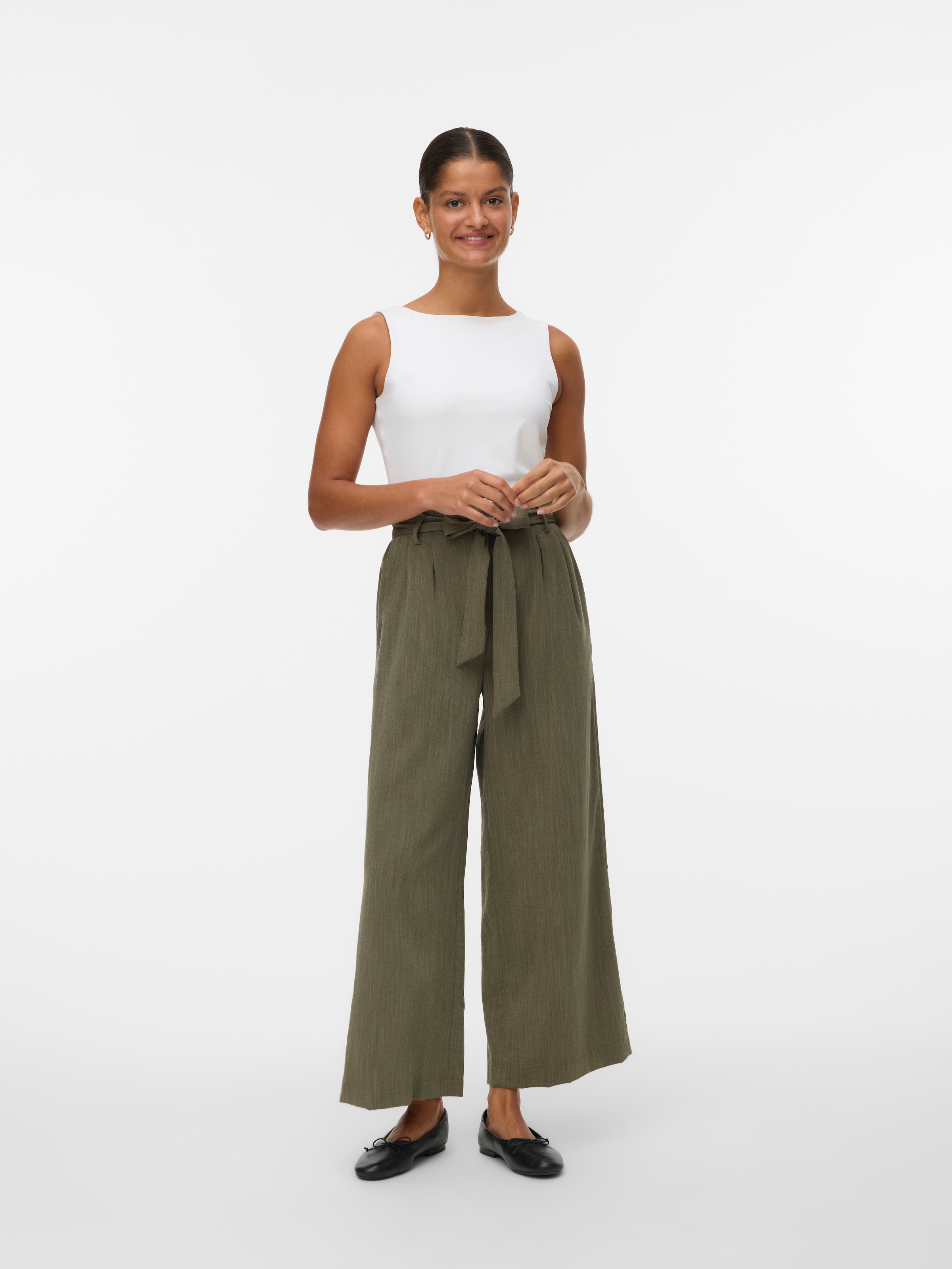 Vero Moda Pantalon paperbag »VMSYDNEY HW PAPERBAG ANKLE PANT NOOS«  Materialmix