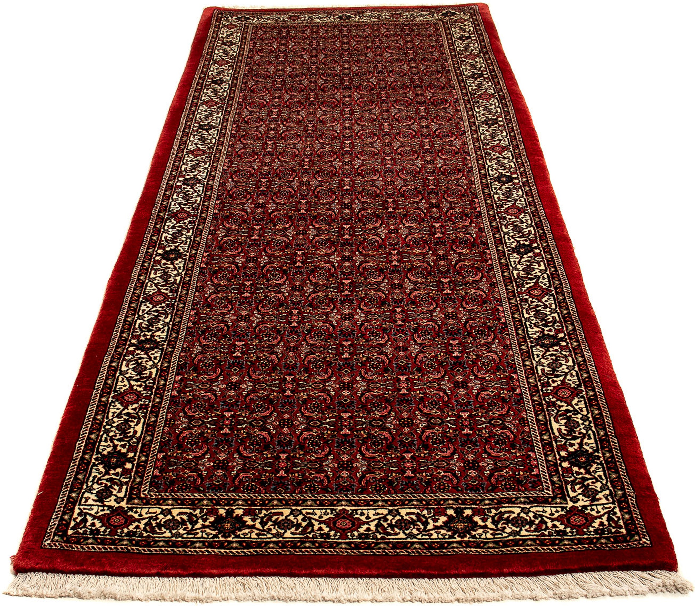 Image of morgenland Orientteppich »Perser - Bidjar - 293 x 100 cm - dunkelrot«, rechteckig, 15 mm Höhe, Wohnzimmer, Handgeknüpft, Einzelstück mit Zertifikat bei Ackermann Versand Schweiz