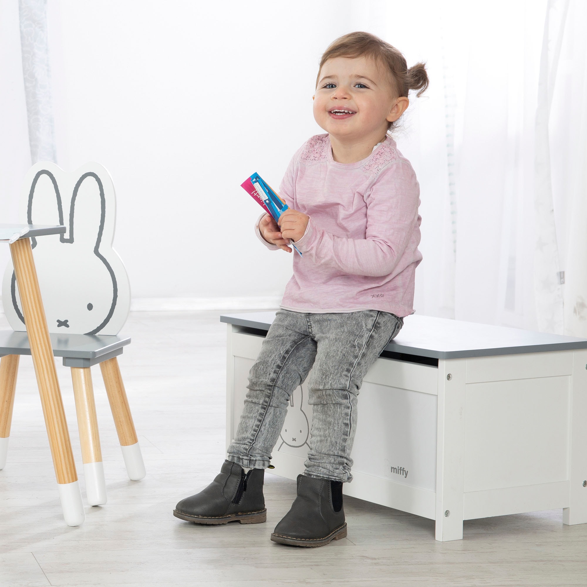 roba® Truhe »miffy®, weiss«, mit Deckelbremse; fürs Kinderzimmer