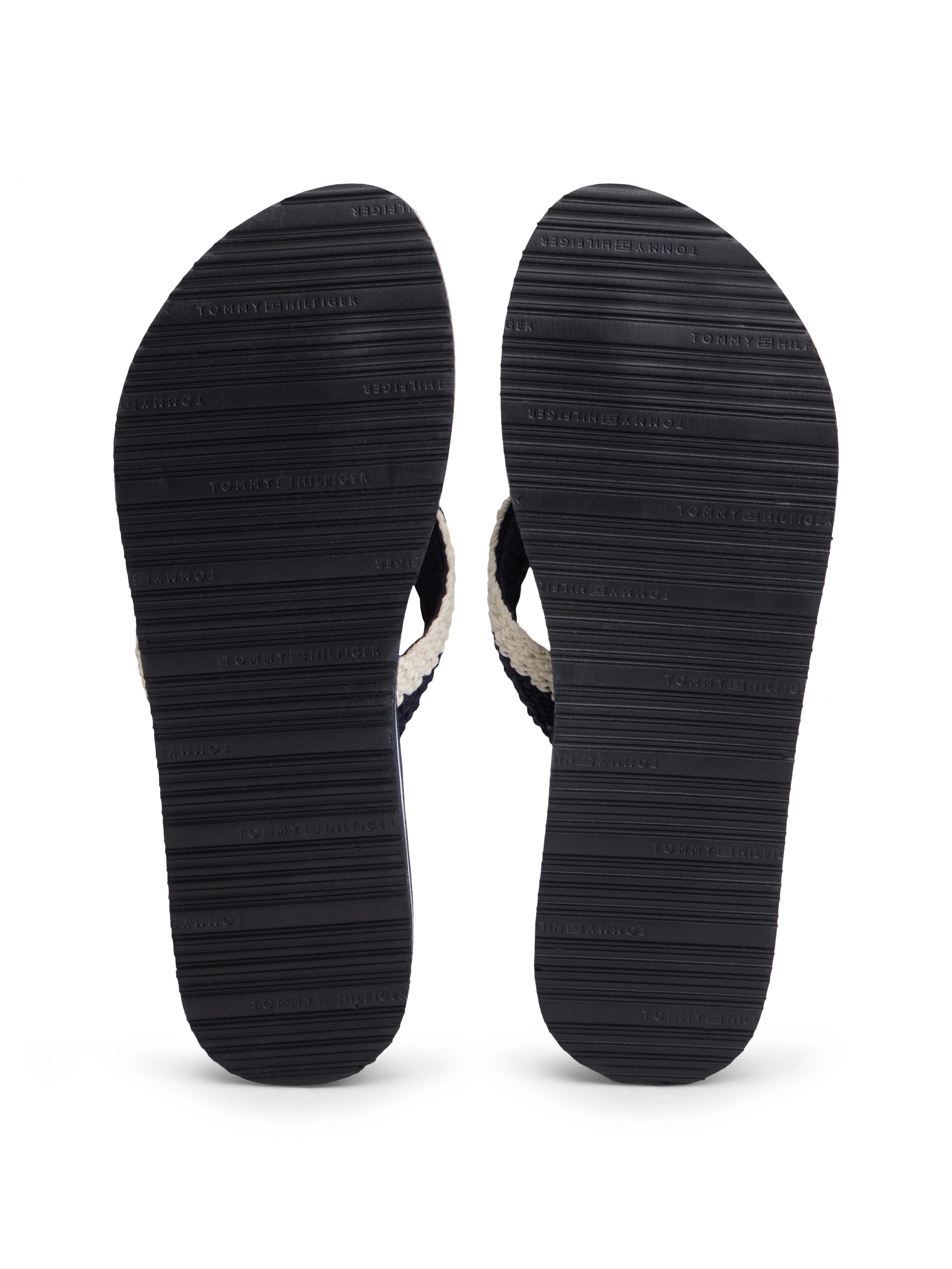 Tommy Hilfiger Séparateur d'orteils »TH CROCHET SUMMER SANDAL«  Dianette, Strandschuh in sommerlicher Häkeloptik