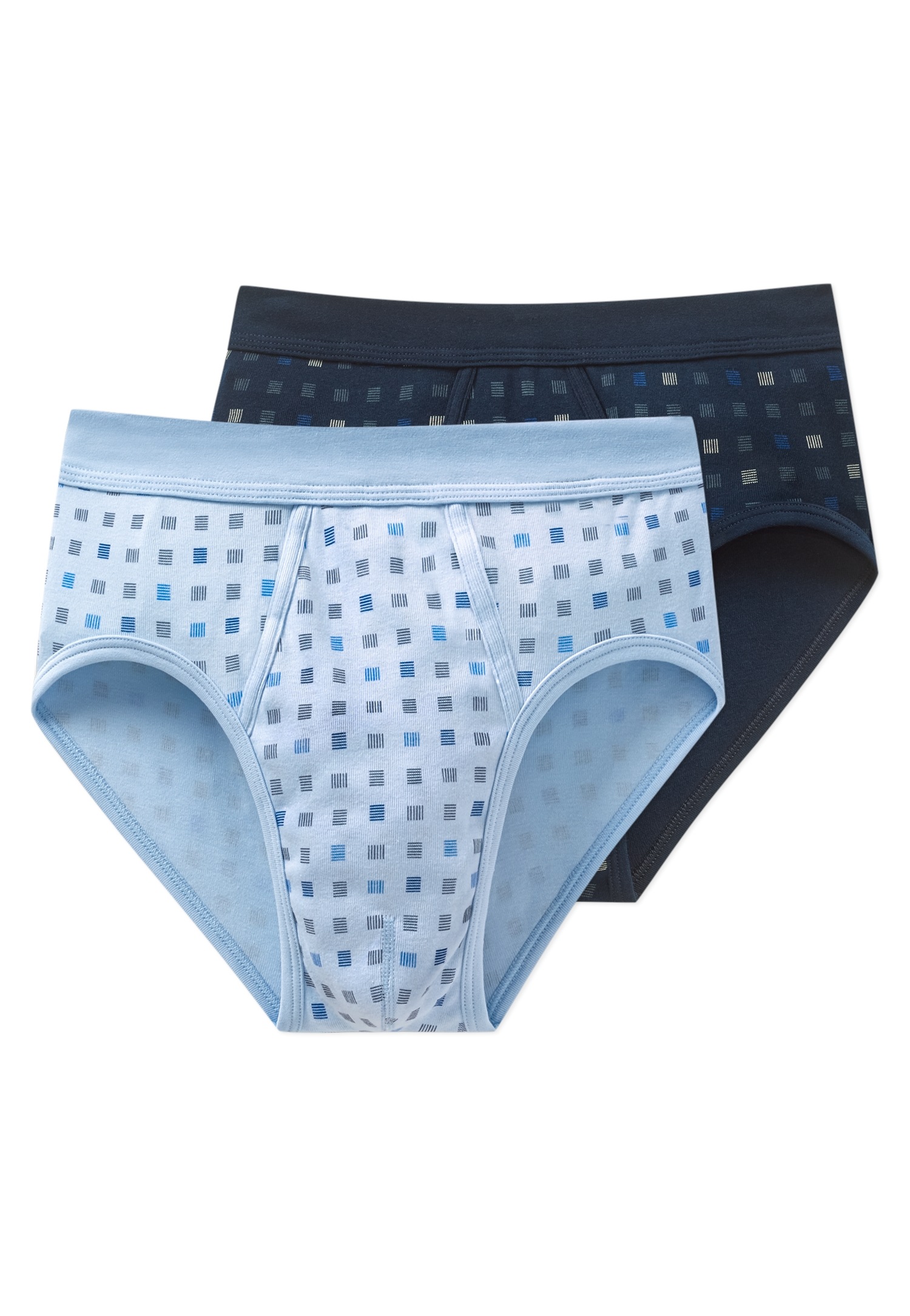 Image of Schiesser Slip "Cotton Essentials" 2er Pack, mit Eingriff, gemustert, Feinripp