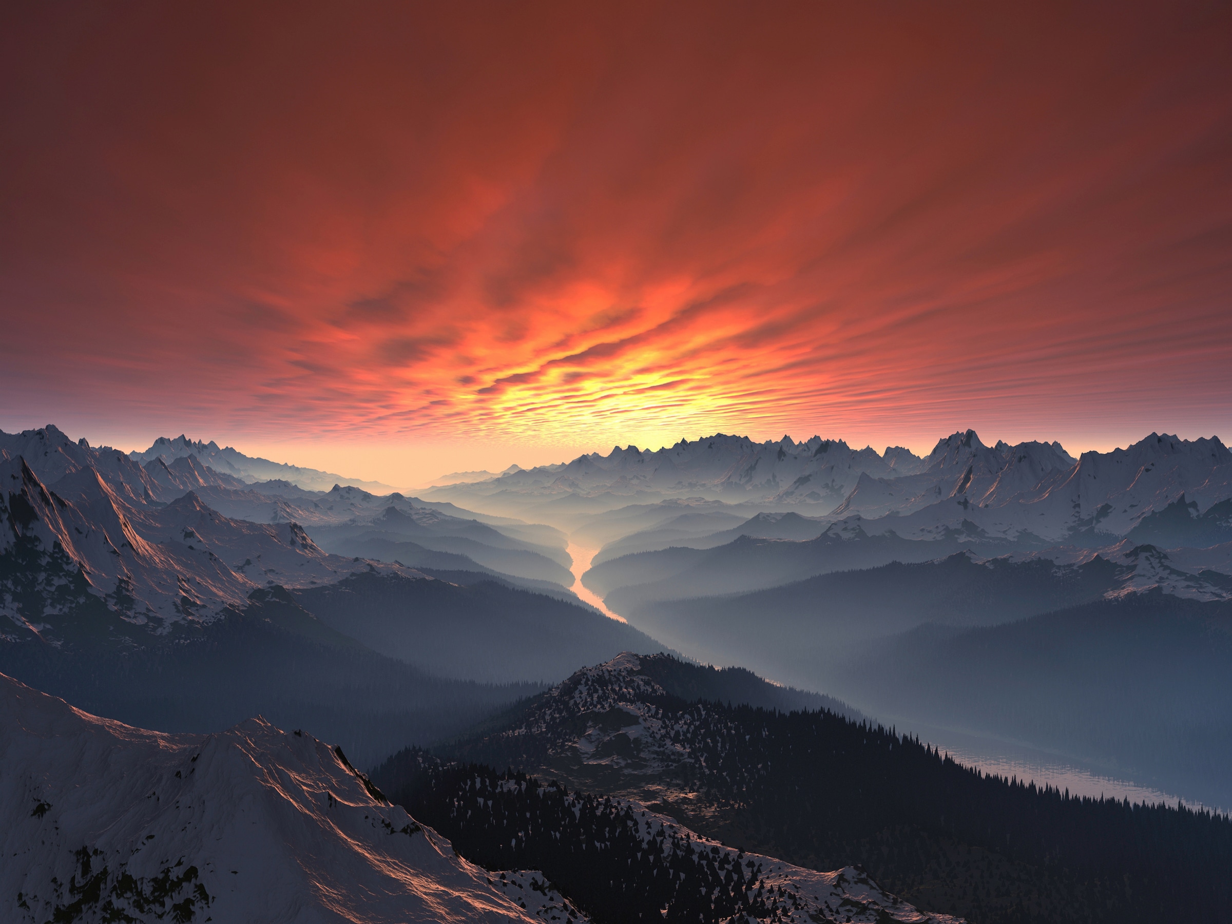 Image of Papermoon Fototapete "ALPEN-SEE im Gebirge"