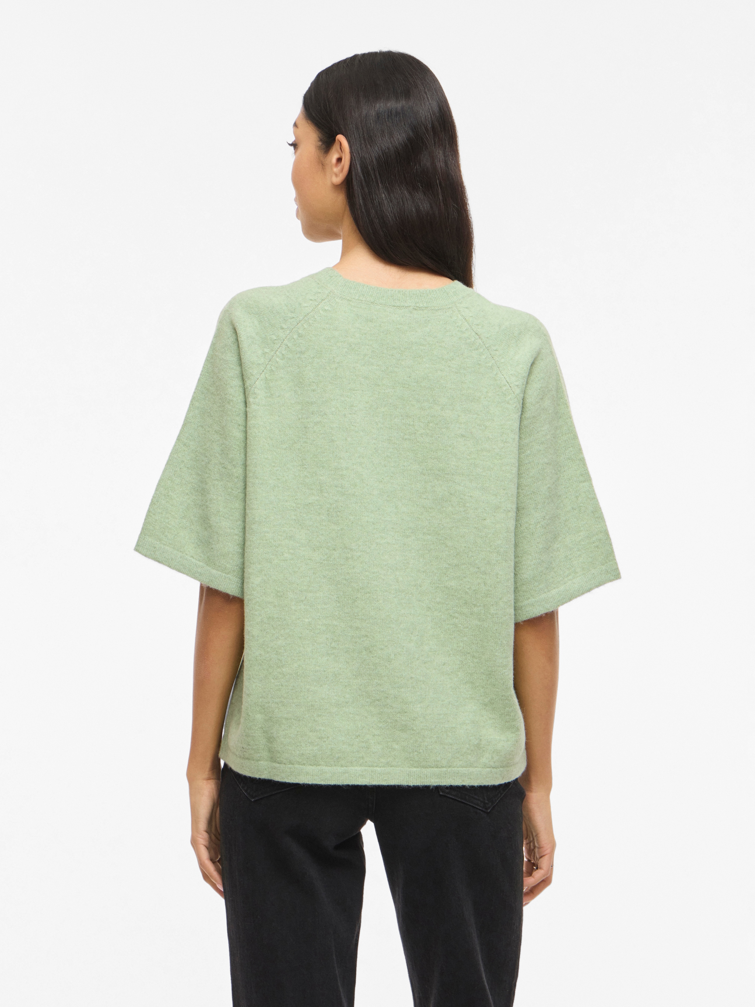 Vila Pull en tricot »VILIGA 2/4 O-NECK KNIT TOP - NOOS« mélange de matières, coupe décontractée