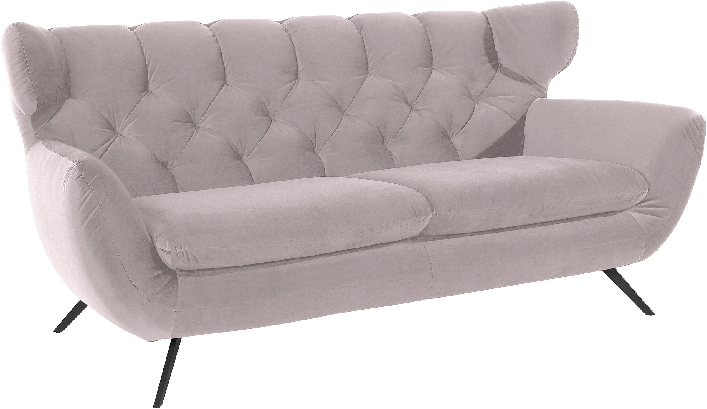 Image of 3C Candy 2,5-Sitzer "Beatrice, extravagantes Megasofa, bequem, Küchensofa, Breite 200cm" mit Rückensteppung im Rautenmuster, in Samt Optik oder in Breitcord
