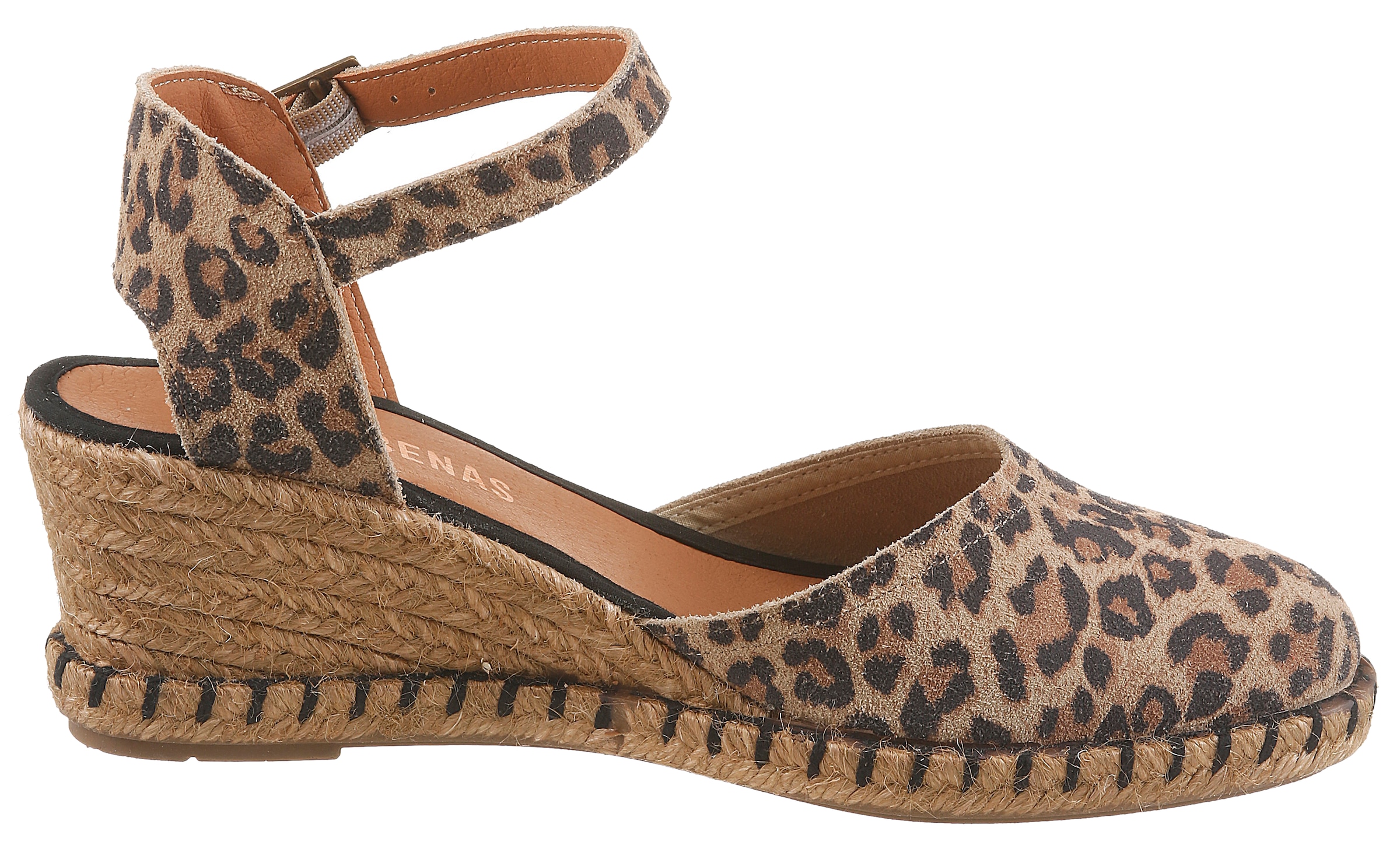 VERBENAS Pompes à sling »MALENA LEO«  sandale compensée, chaussure d'été, chaussure de vacances look léopard