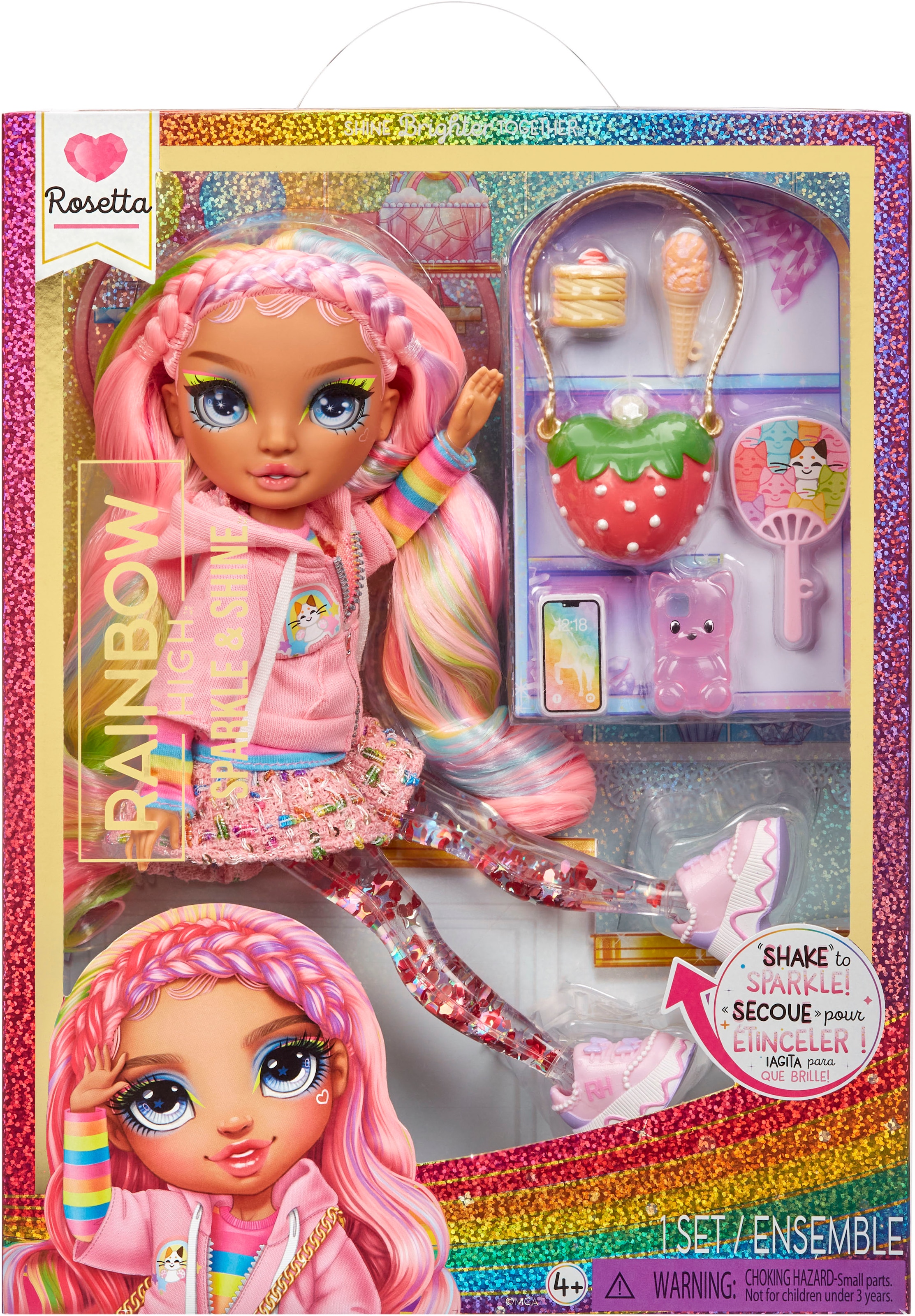 RAINBOW HIGH Poupée à habiller »Rainbow High Sparkle & Shine Fashion Dolls - ROSETTA (Pink)«