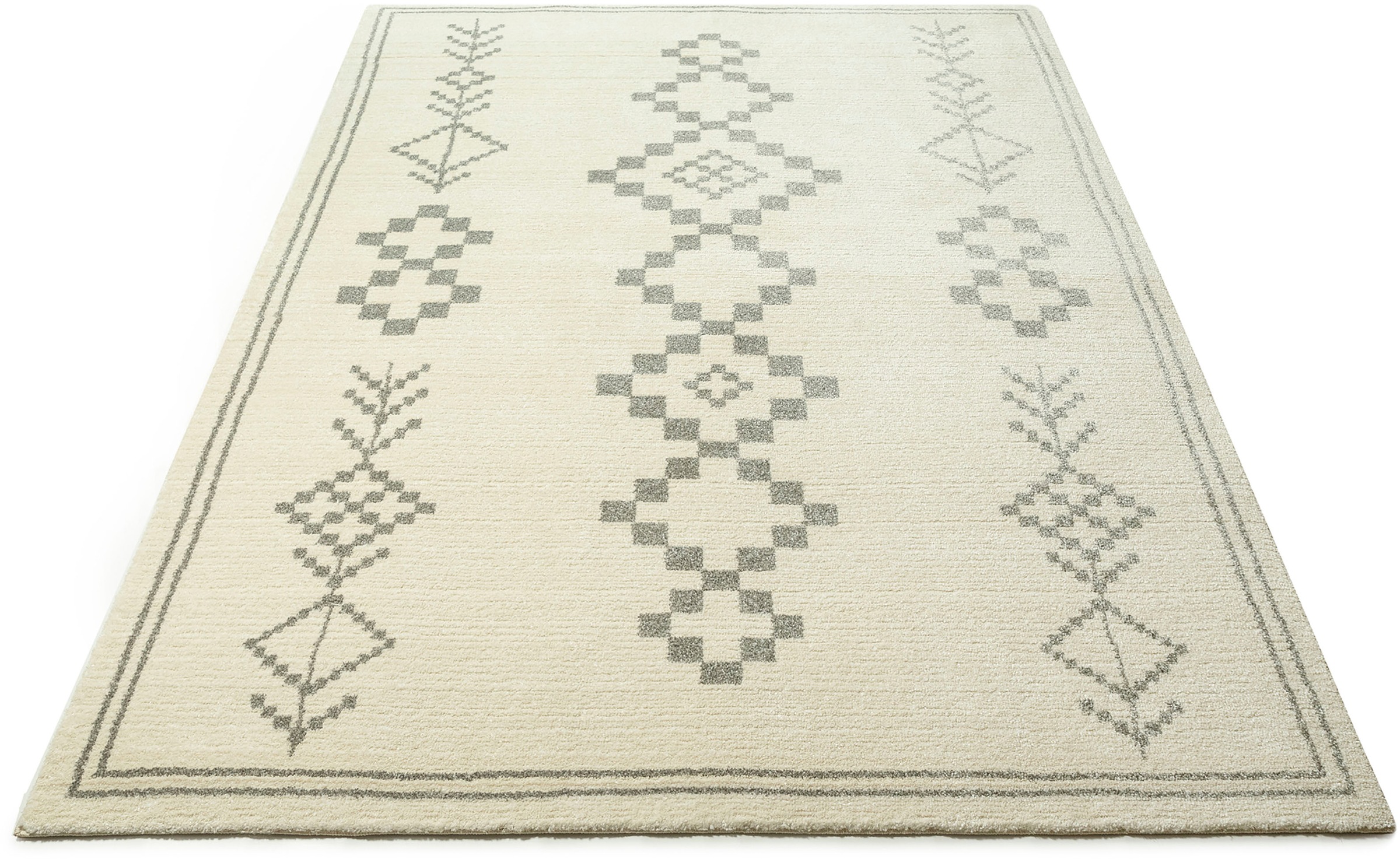 Image of andas Teppich »Dorena«, rechteckig, 14 mm Höhe, Kurzflorteppich, mit Bordüre,Boho Look, Berber-Optik, Wohnzimmer,ideal im Wohnzimmer & Schlafzimmer bei Ackermann Versand Schweiz