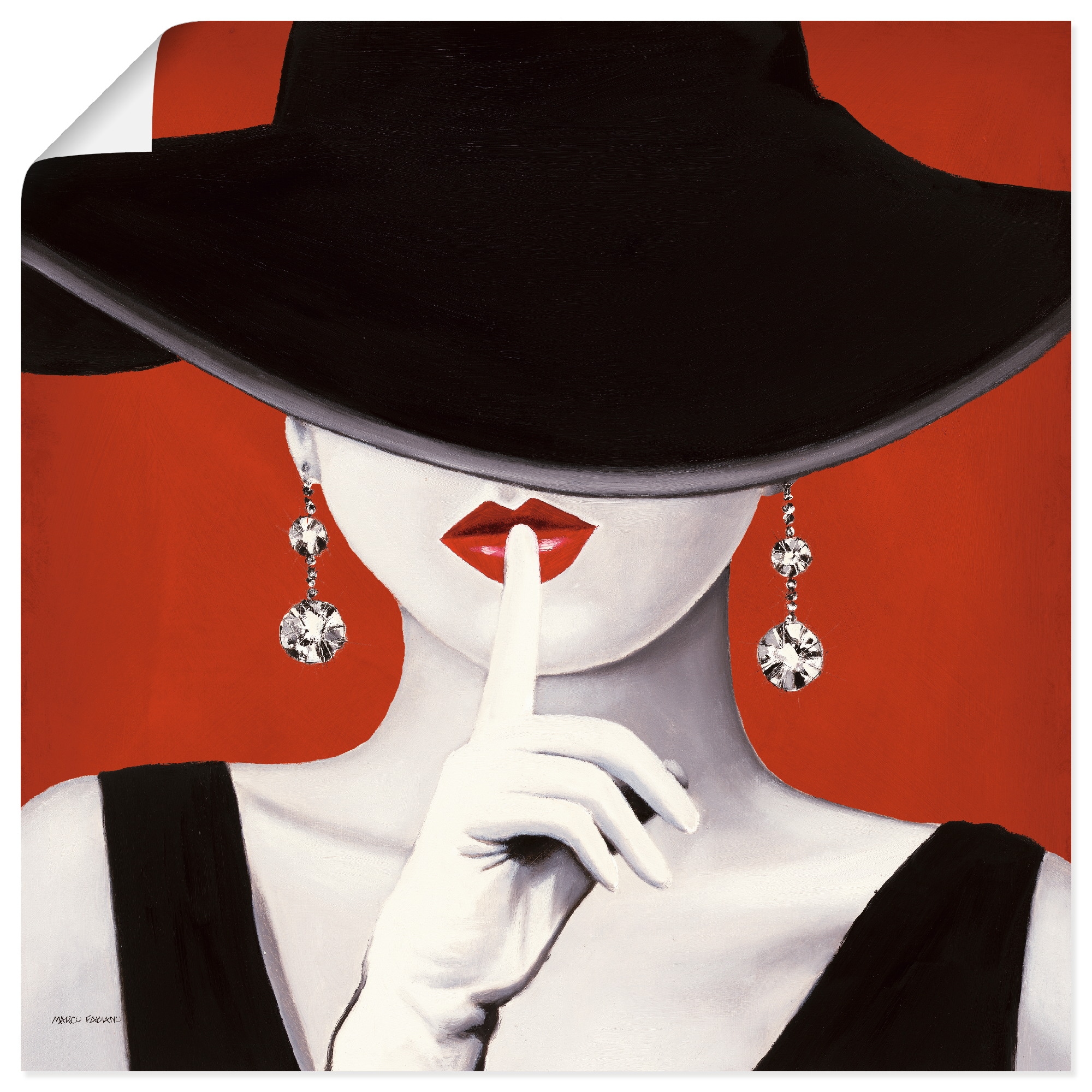 Image of Artland Wandbild "Hut ab I" Frau 1 Stk. tlg. als Leinwandbild, Poster in verschied. Grössen