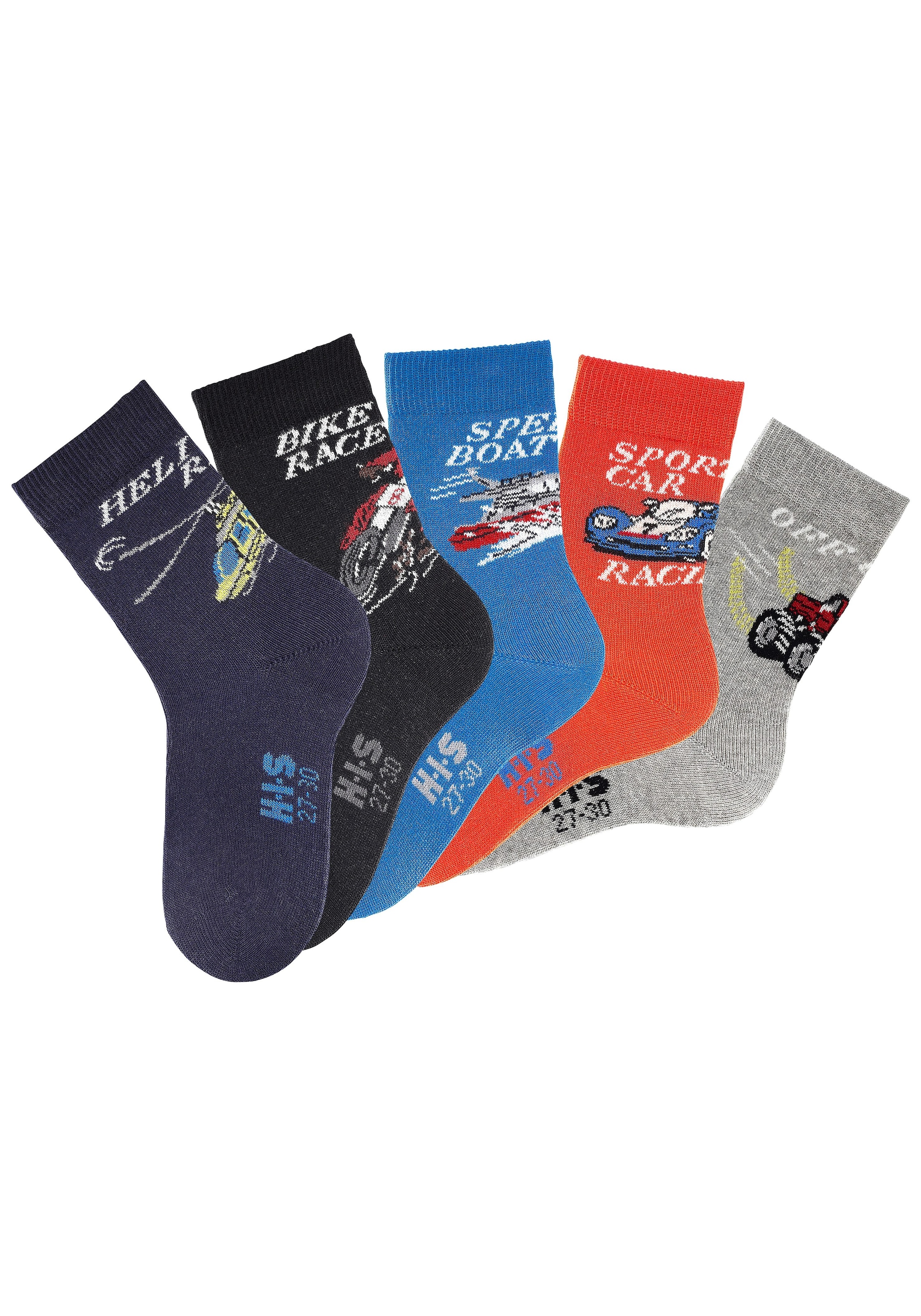 H.I.S Socken, (5 Paar), mit Automotiven