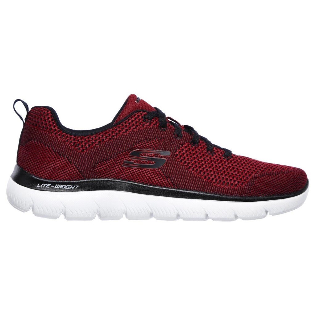 Skechers Sneaker »SUMMITS«, mit gepolstertem Schaftrand, Freizeitschuh, Halbschuh, Schnürschuh