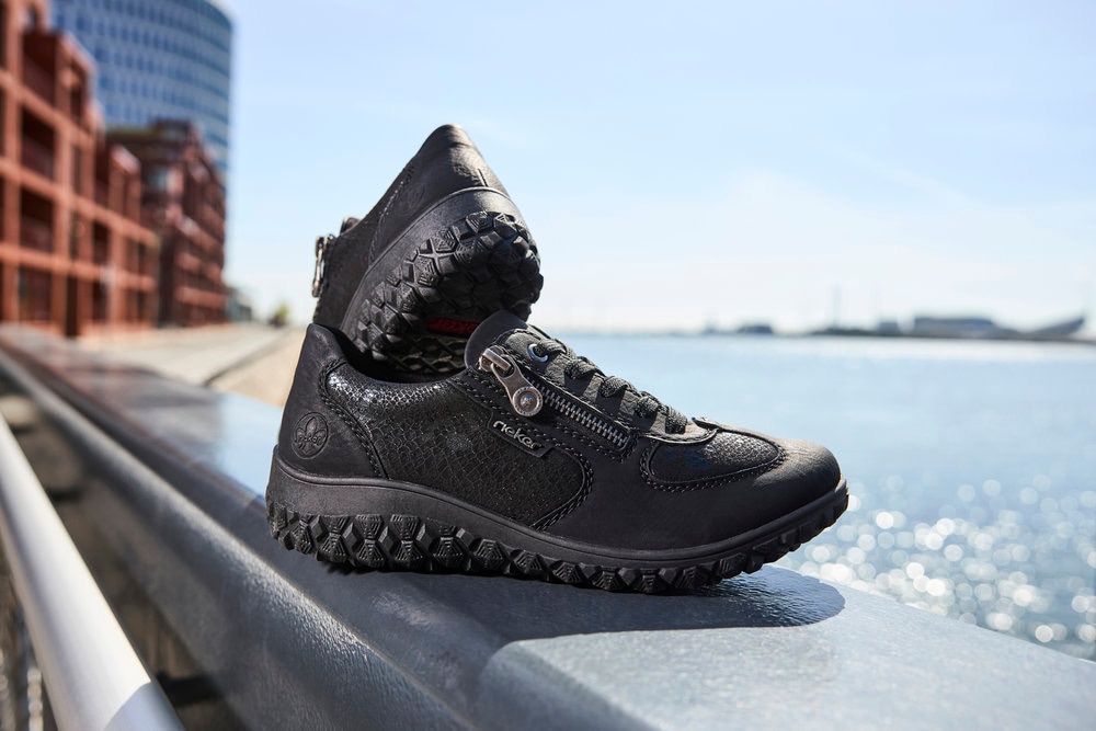 Rieker Keilsneaker  Schnürschuh, Halbschuh, Freizeitsneaker mit Reissverschluss
