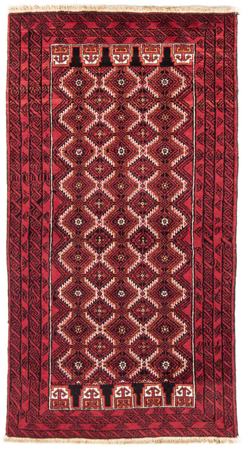 Image of morgenland Hochflor-Läufer »Belutsch Durchgemustert Rosso 191 x 101 cm«, rechteckig, 0,8 mm Höhe, Handgeknüpft bei Ackermann Versand Schweiz