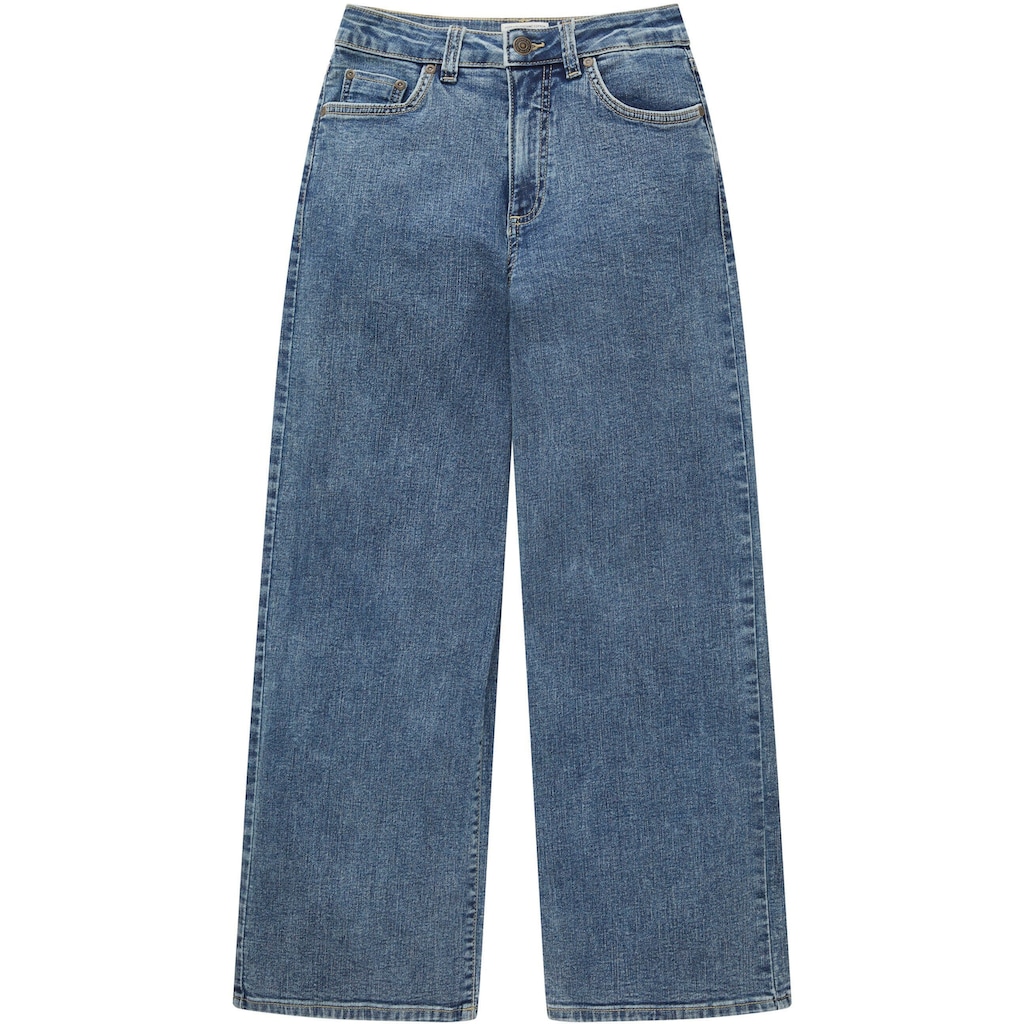 TOM TAILOR Weite Jeans, mit Knopf- und Reissverschluss