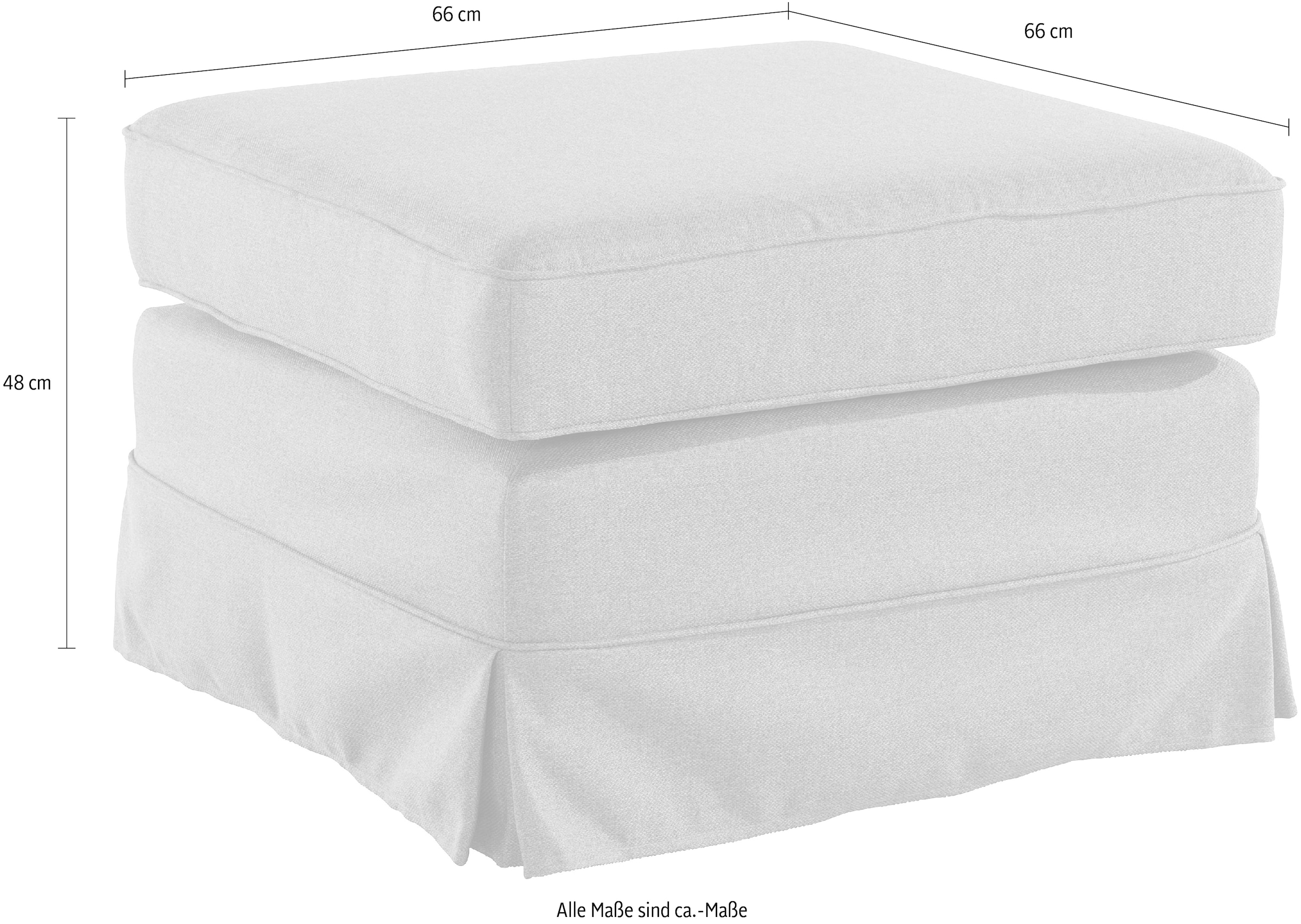 Home affaire Polsterhocker »Shadmoor« Hussenoptik, in uni oder mit Blumendruck, passend zur Shadmoor-Serie