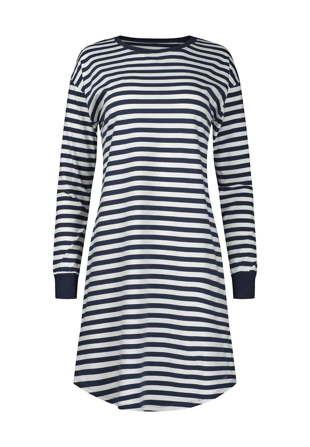 Skiny Chemise de nuit »Night In Mix & Match« col rond, manches longues, mélange coton, confortable