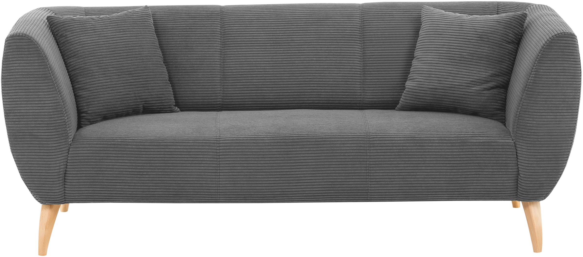 Home affaire Ensemble rembourré »Lazio modern und bequem, schmale Armlehnen, tolle Detailverarbeitung« Ensemble, 3-Sitzer und 2-Sitzer, 2 cuis tlg. zwei verschiedene Fussfarben wählbar