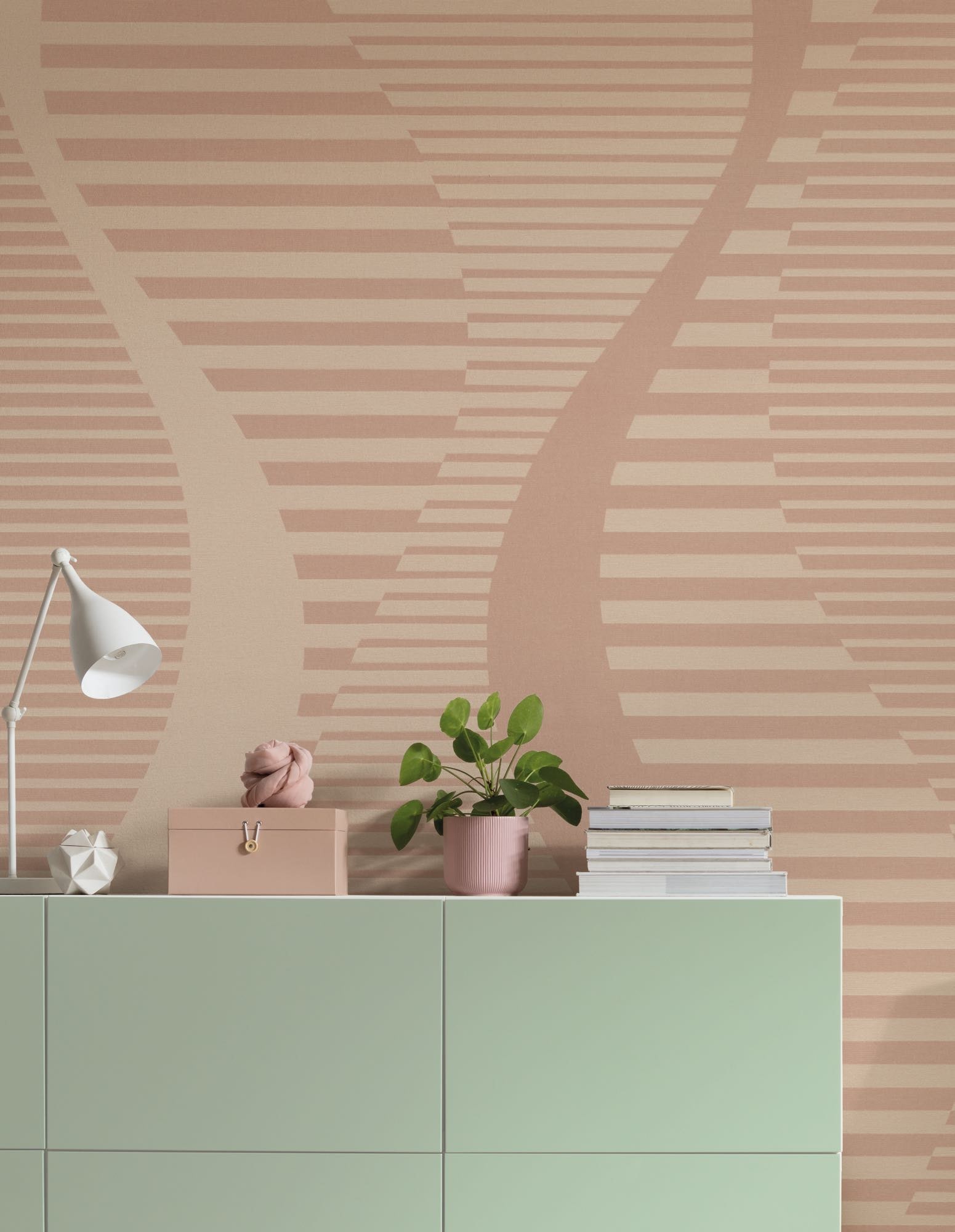 Image of Komar Fototapete "Vlies Fototapete - Pulse Pattern - Grösse 300 x 250 cm" Motiv bedruckt glatt