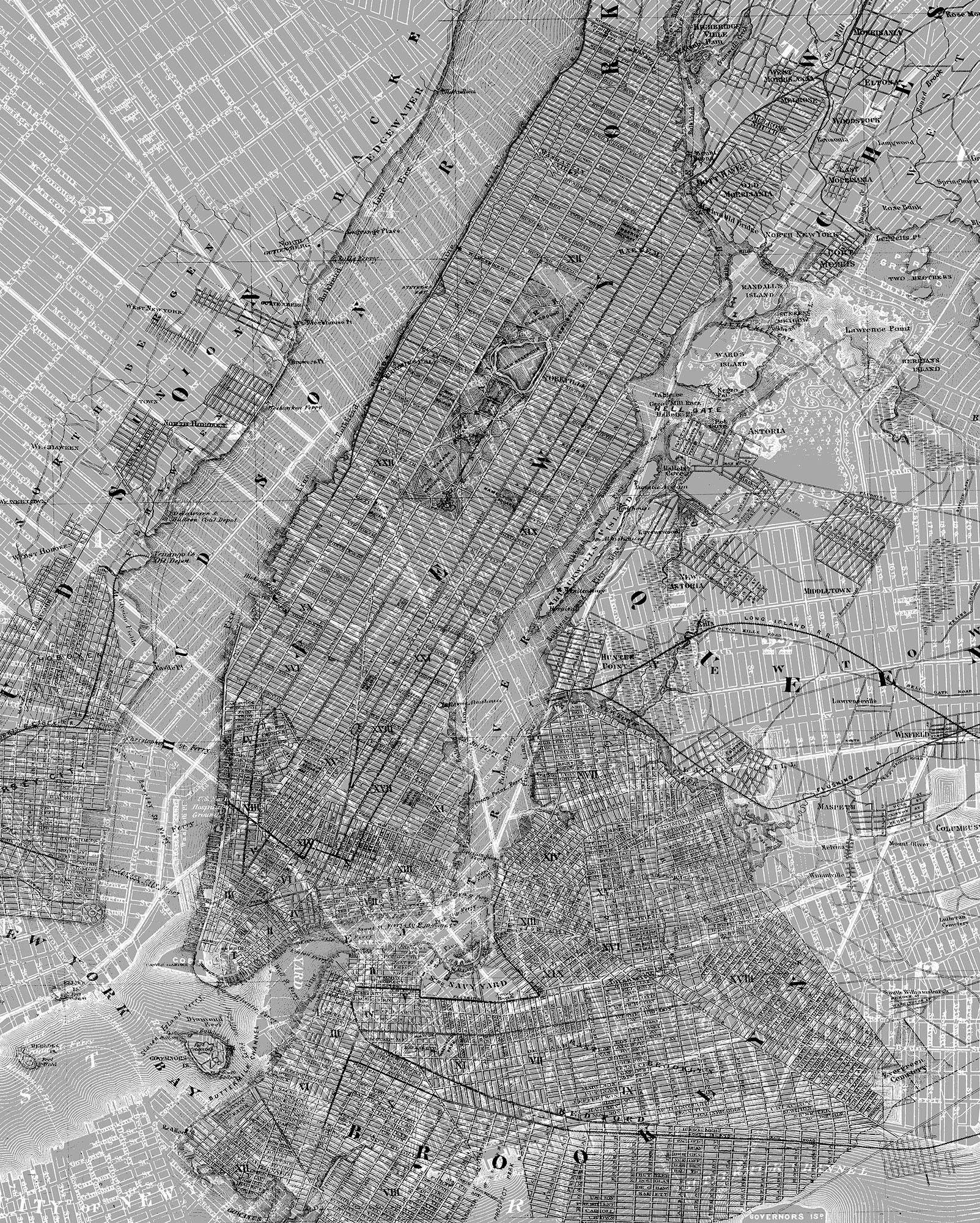 Image of Komar Vliestapete »Pure NYC Map«, Stadt bei Ackermann Versand Schweiz