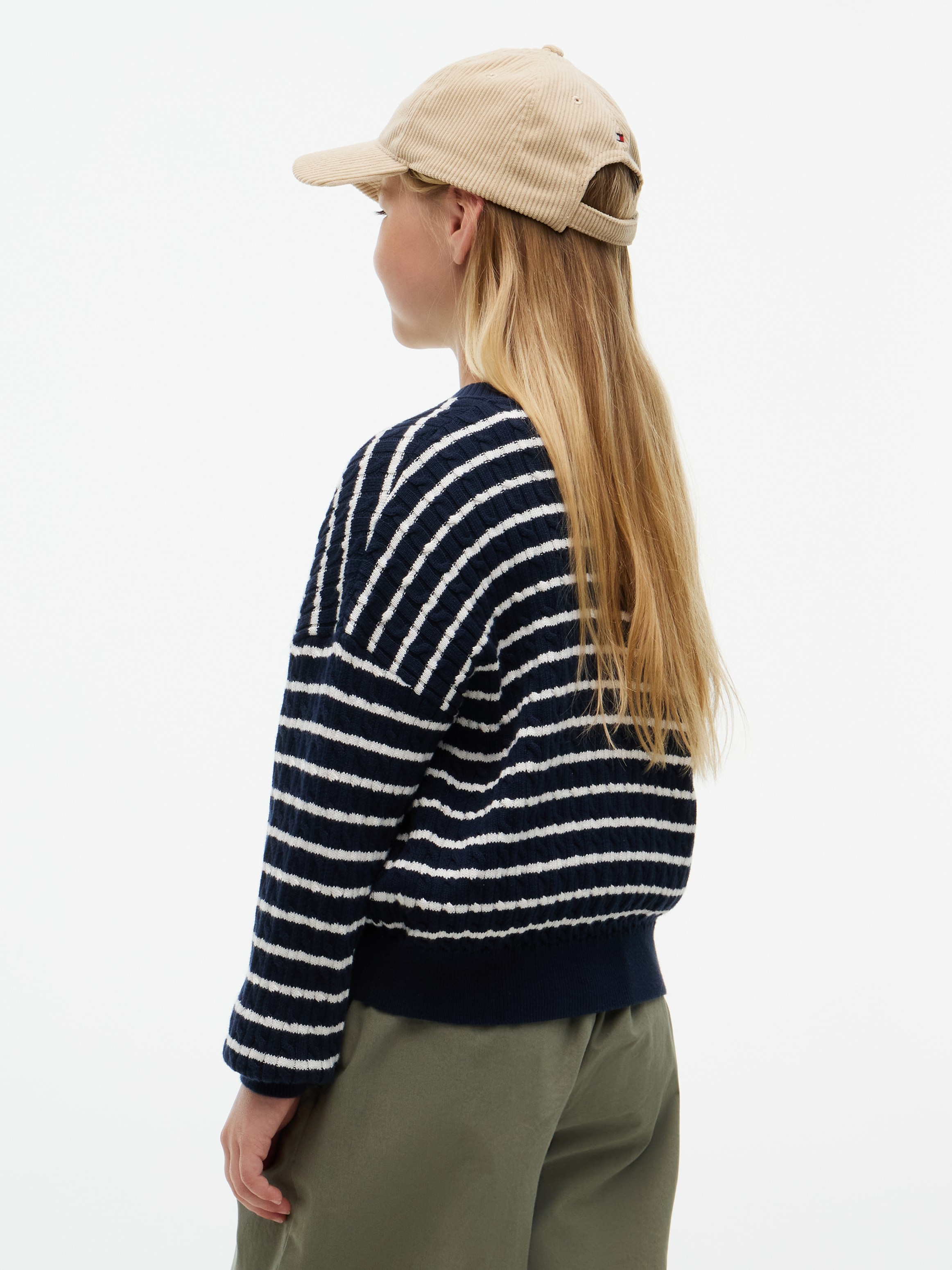 Tommy Hilfiger Strickjacke »CABLE CARDIGAN« Rundhalsausschnitt, Regular Fit, Knopfleiste, für Kinder bis 16 Jahre