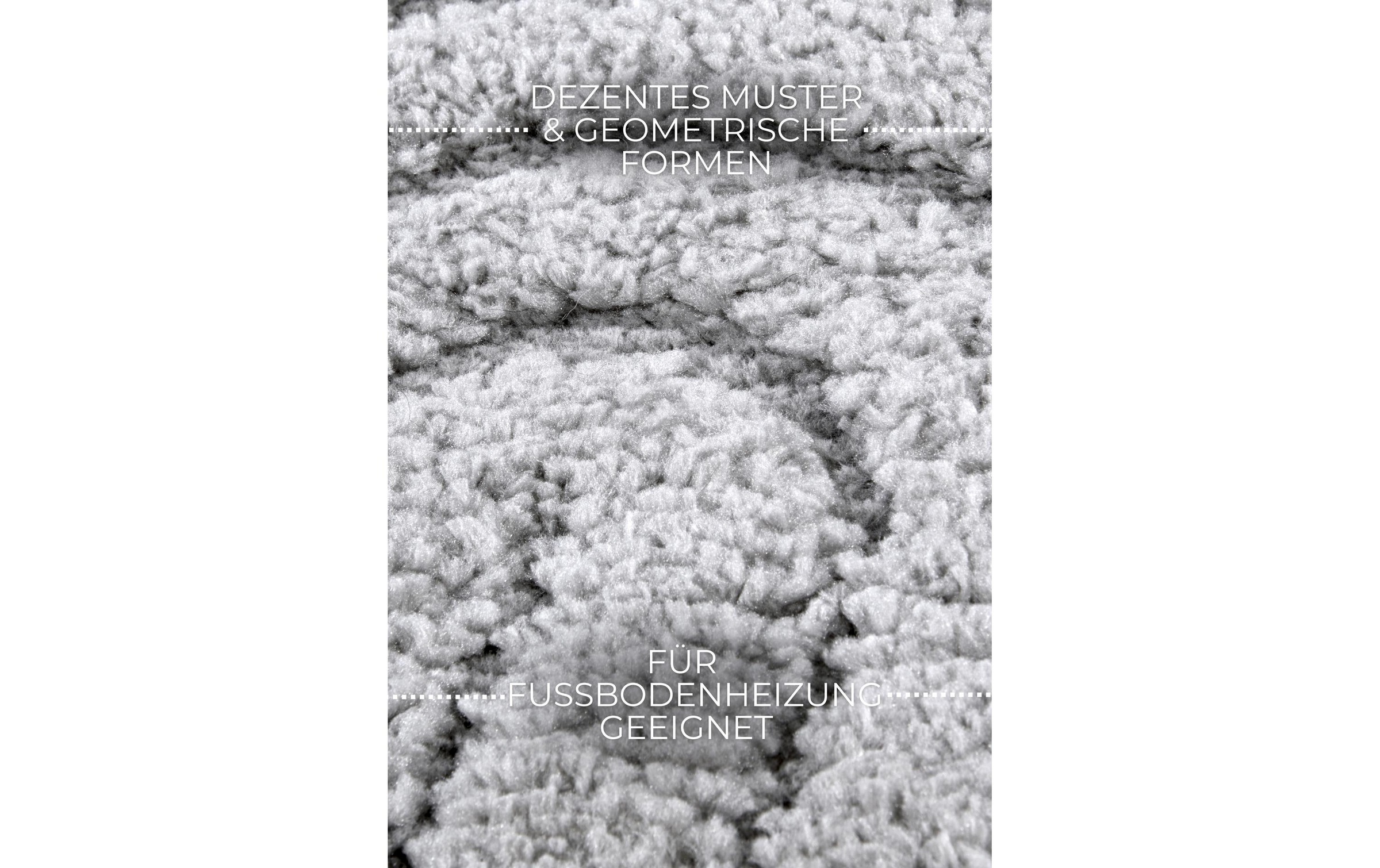 ELLE DECORATION Teppich »Cosy Panglao,  auch als Rundteppich erhältlich« rechteckig 14 mm Höhe uni Kurzflor, Hoch Tief Struktur, modern, Skandi, Boho, Wohnzimmer